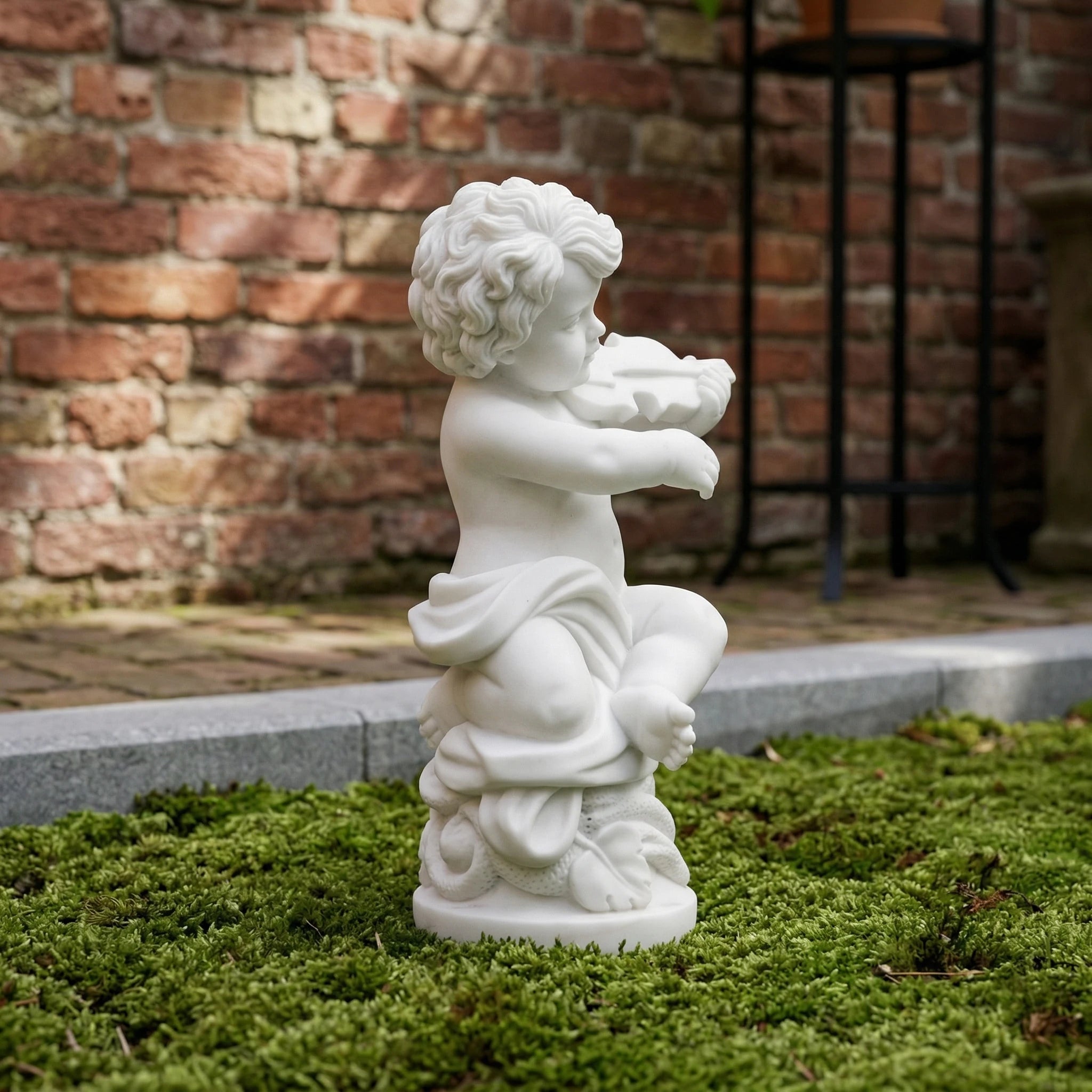 Vela-Natural-Marble-Cherubic-Violinist-Sculpture-Garden-Accent-VSMS-5274-03
