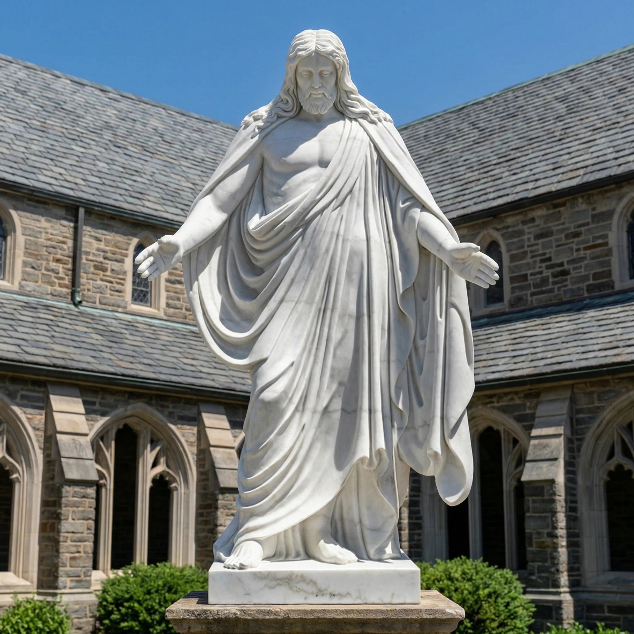 Vela-Natural-Marble-Christ-Sculpture-Courtyard-Pedestal-VSMS-2764-01