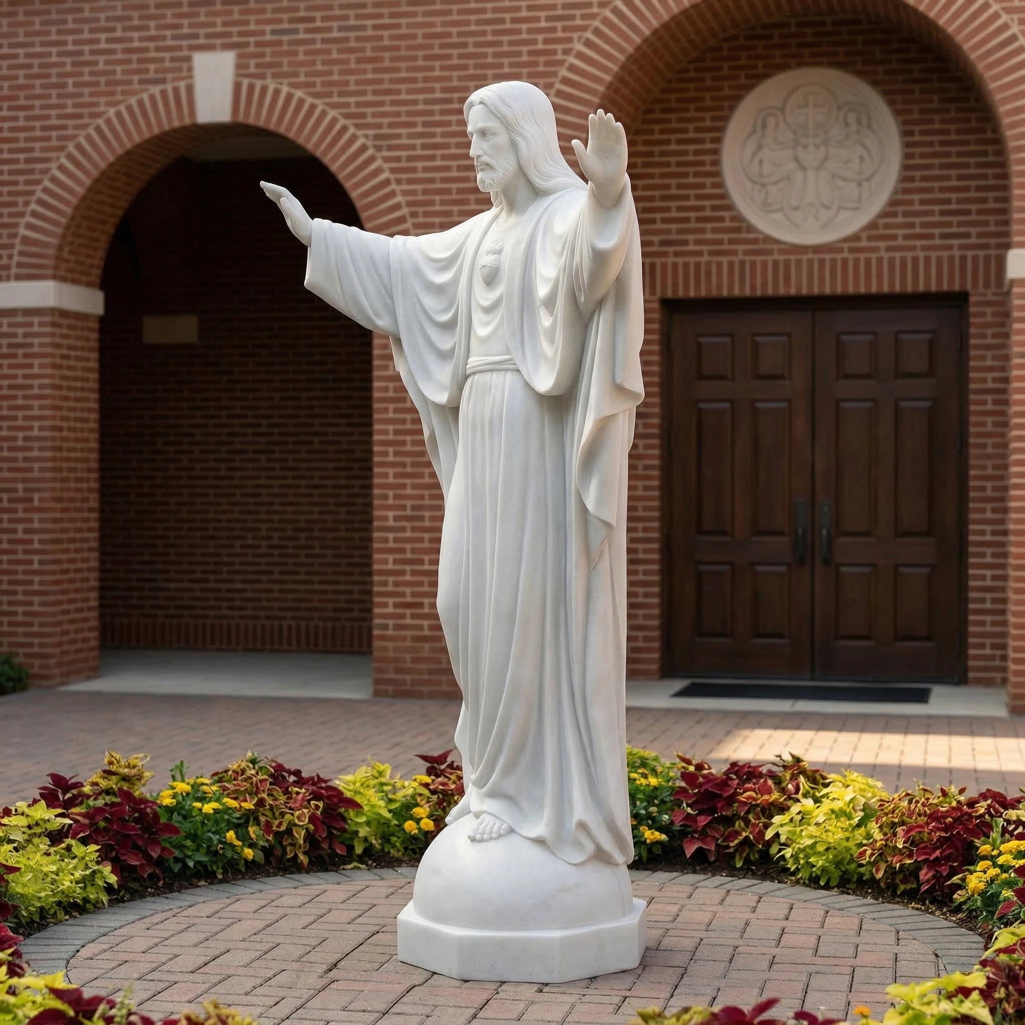 Vela-Natural-Marble-Christ-Sculpture-Serene-Blessing-Stance-VSMS-7391-04