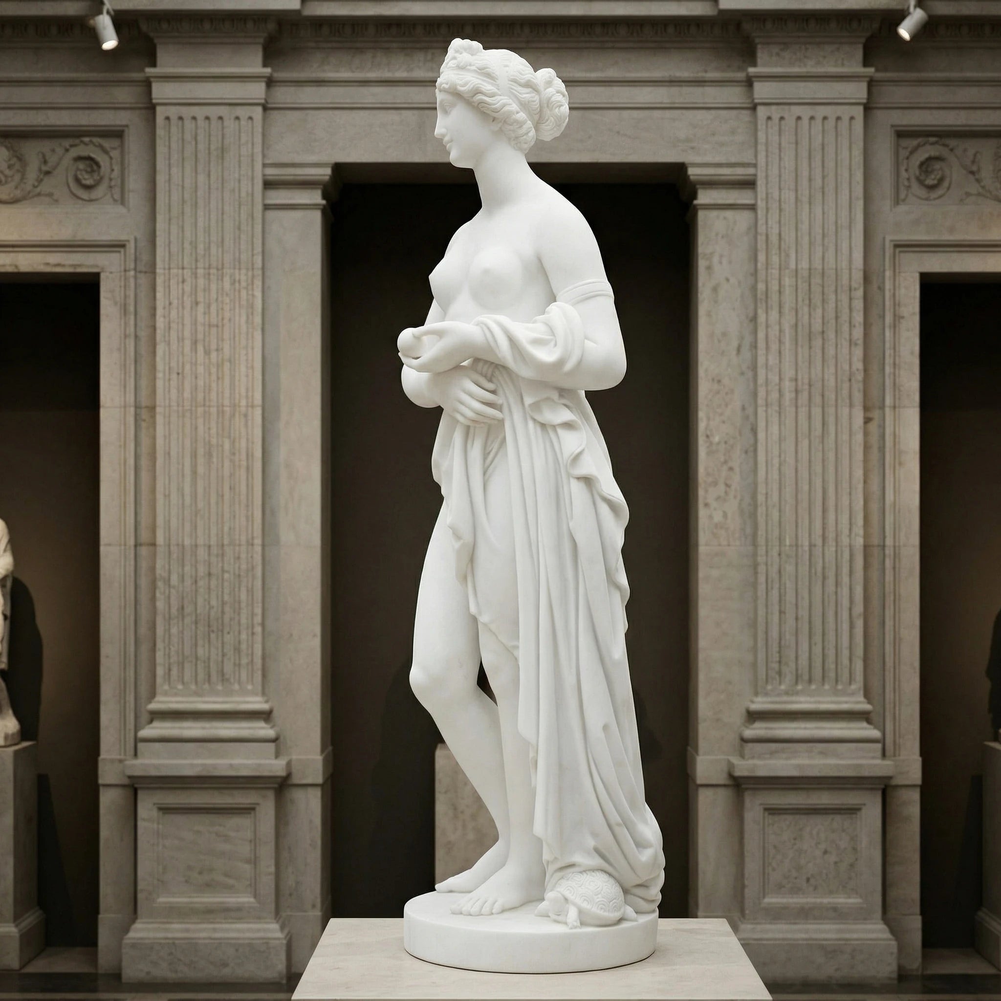 Vela-Natural-Marble-Classical-Female-Figure-Sculpture-Contrapposto-Standing-Form-VSMS-966-03