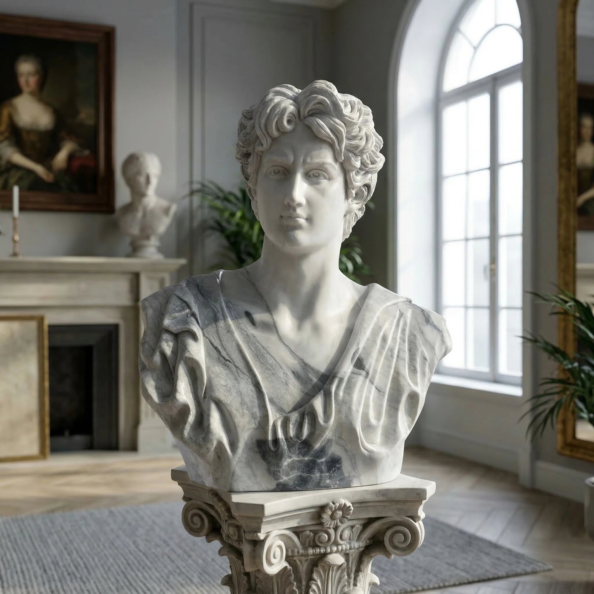 Vela-Natural-Marble-Classical-Male-Bust-Sculpture-Ionic-Pedestal-VSMS-4312-01