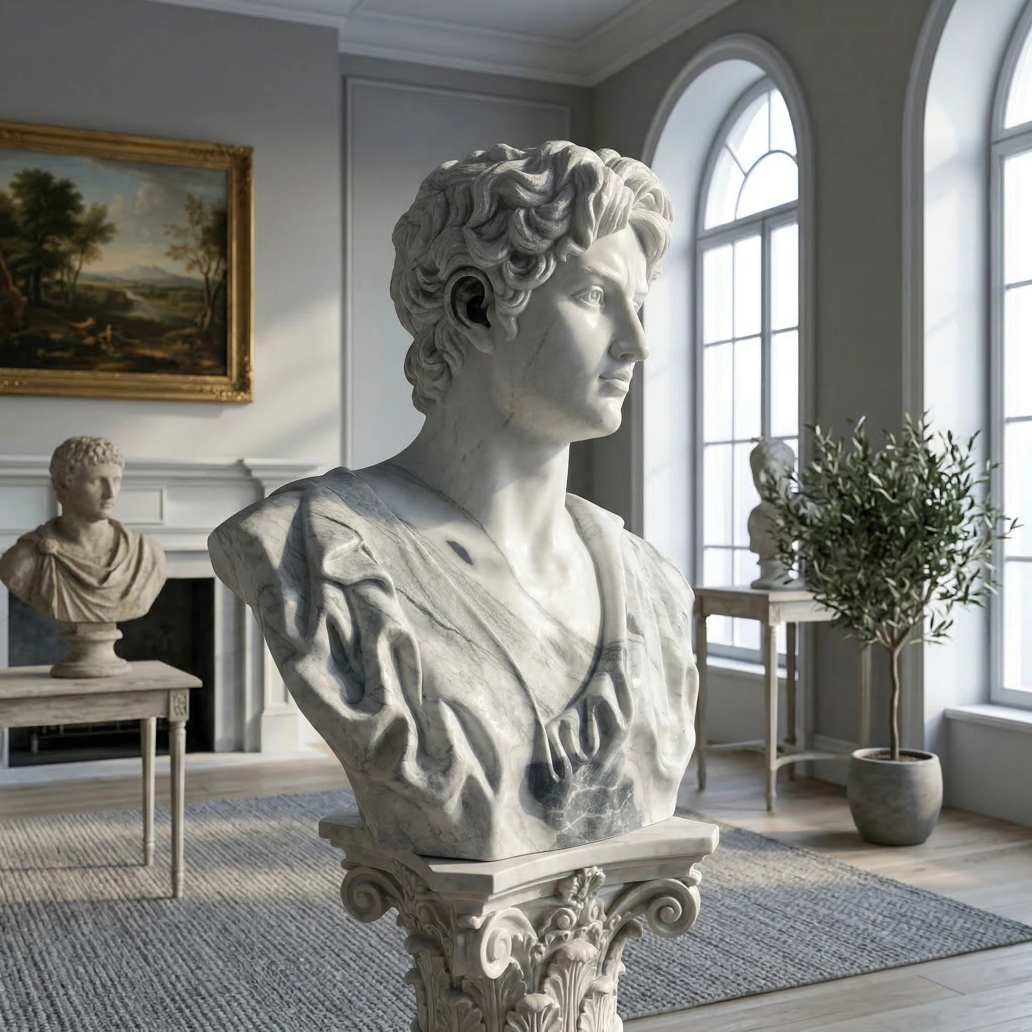 Vela-Natural-Marble-Classical-Male-Bust-Sculpture-Ionic-Pedestal-VSMS-4312-03
