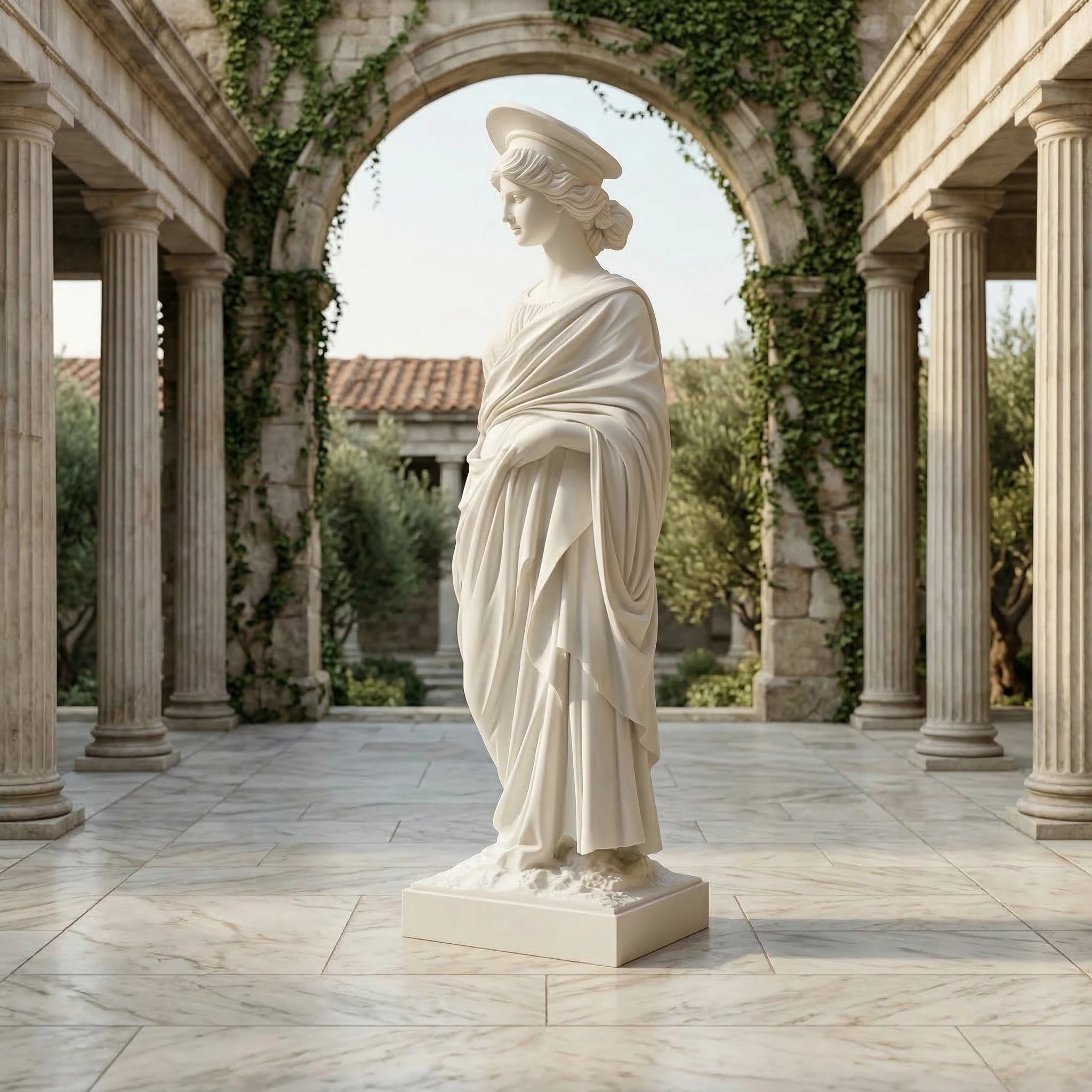 Vela-Natural-Marble-Classical-Woman-Sculpture-Garden-Elegance-VSMS-2736-03