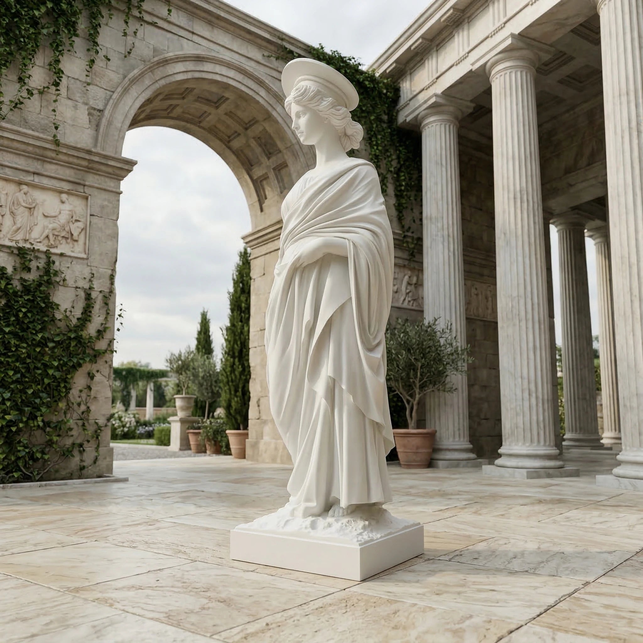 Vela-Natural-Marble-Classical-Woman-Sculpture-Garden-Elegance-VSMS-2736-05