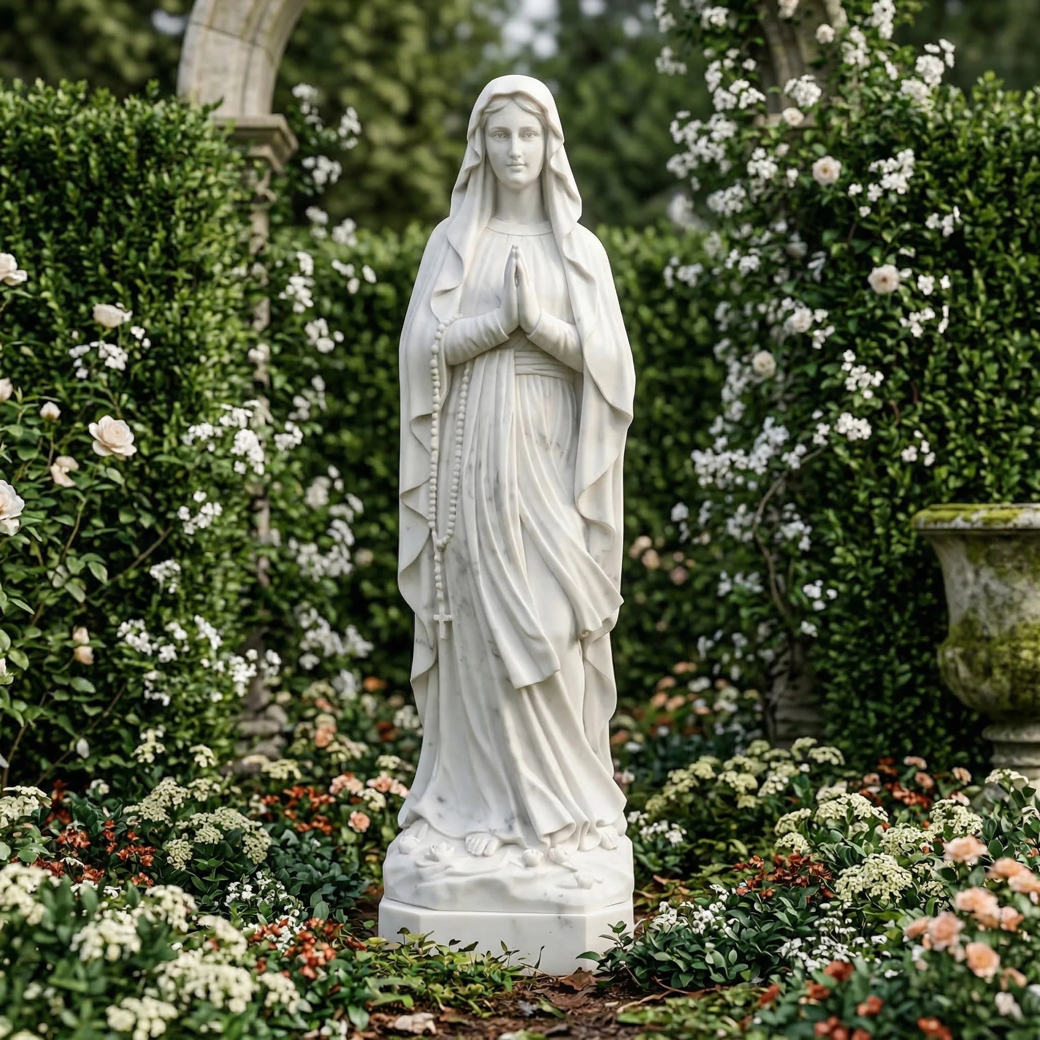 Vela-Natural-Marble-Devotional-Figure-Sculpture-Garden-Pedestal-VSMS-6532-01