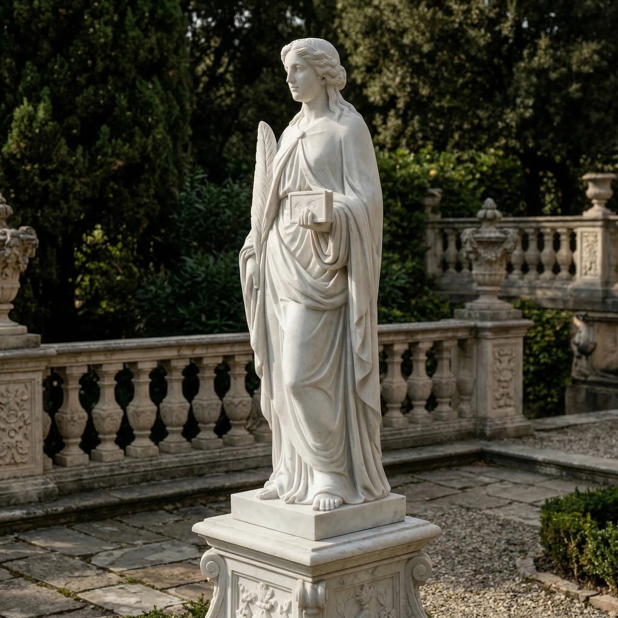 Vela-Natural-Marble-Draped-Female-Figure-Sculpture-Terrace-Statue-VSMS-4821-05