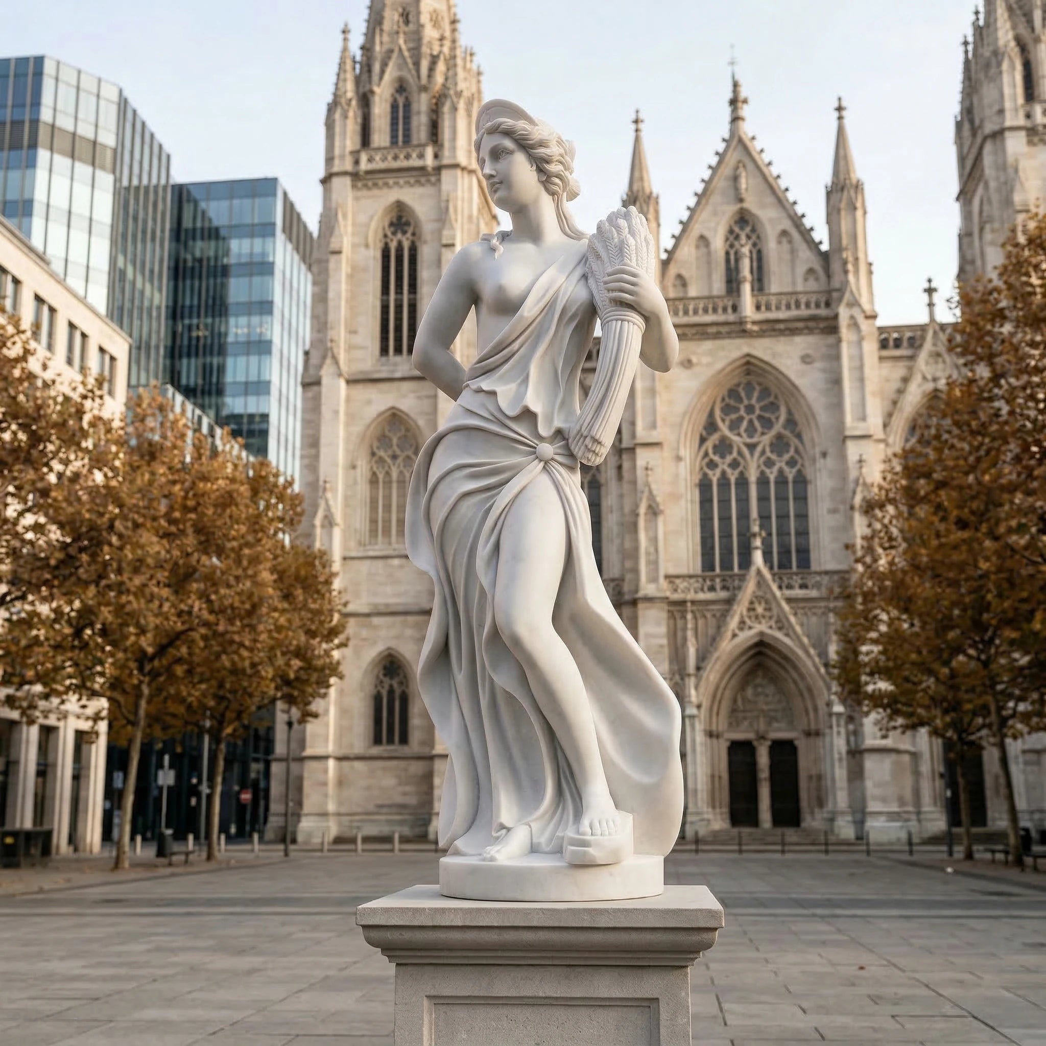 Vela-Natural-Marble-Female-Figure-Sculpture-Contrapposto-Courtyard-VSMS-2873-02