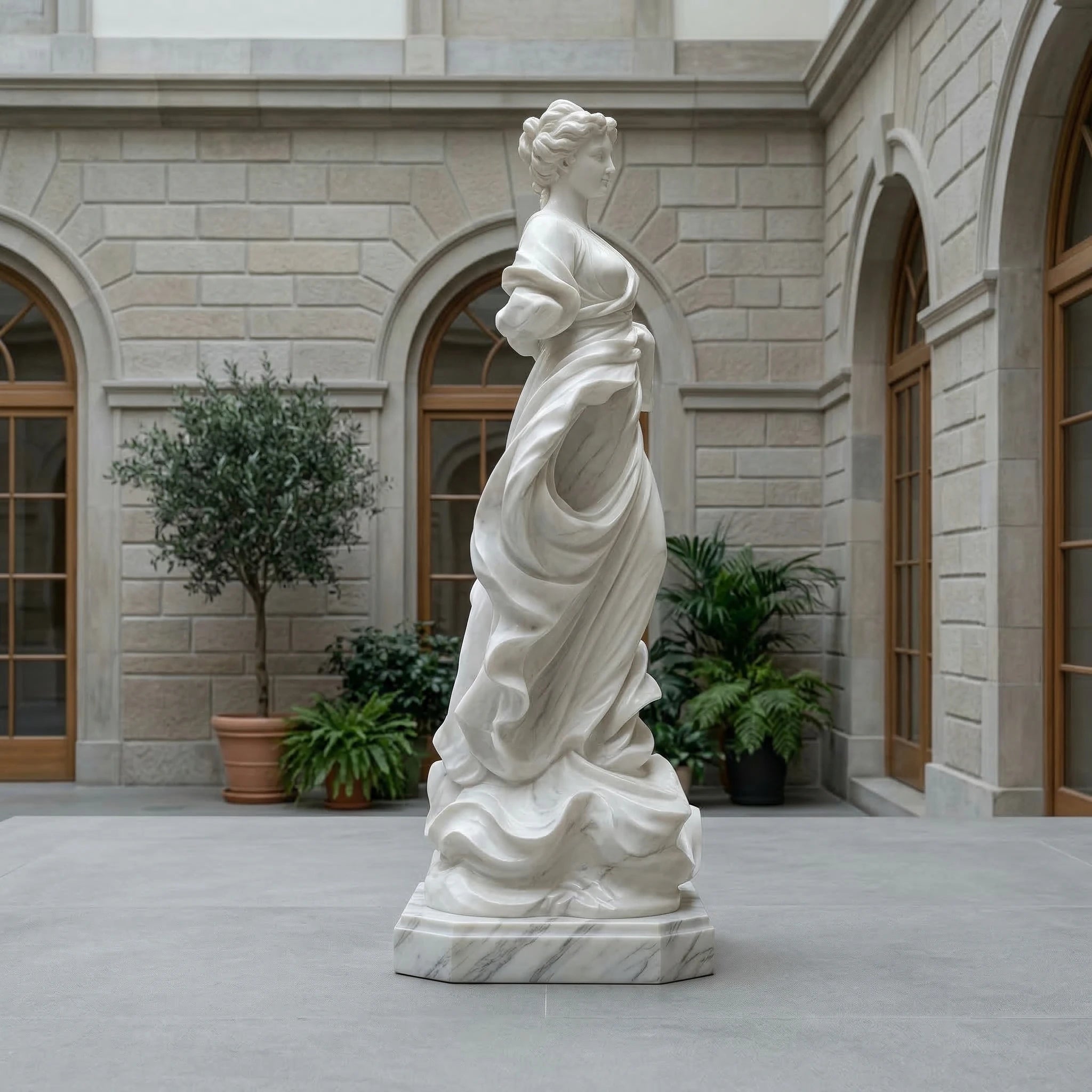 Vela-Natural-Marble-Female-Figure-Sculpture-Floor-Standing-Contrapposto-VSMS-4218-03