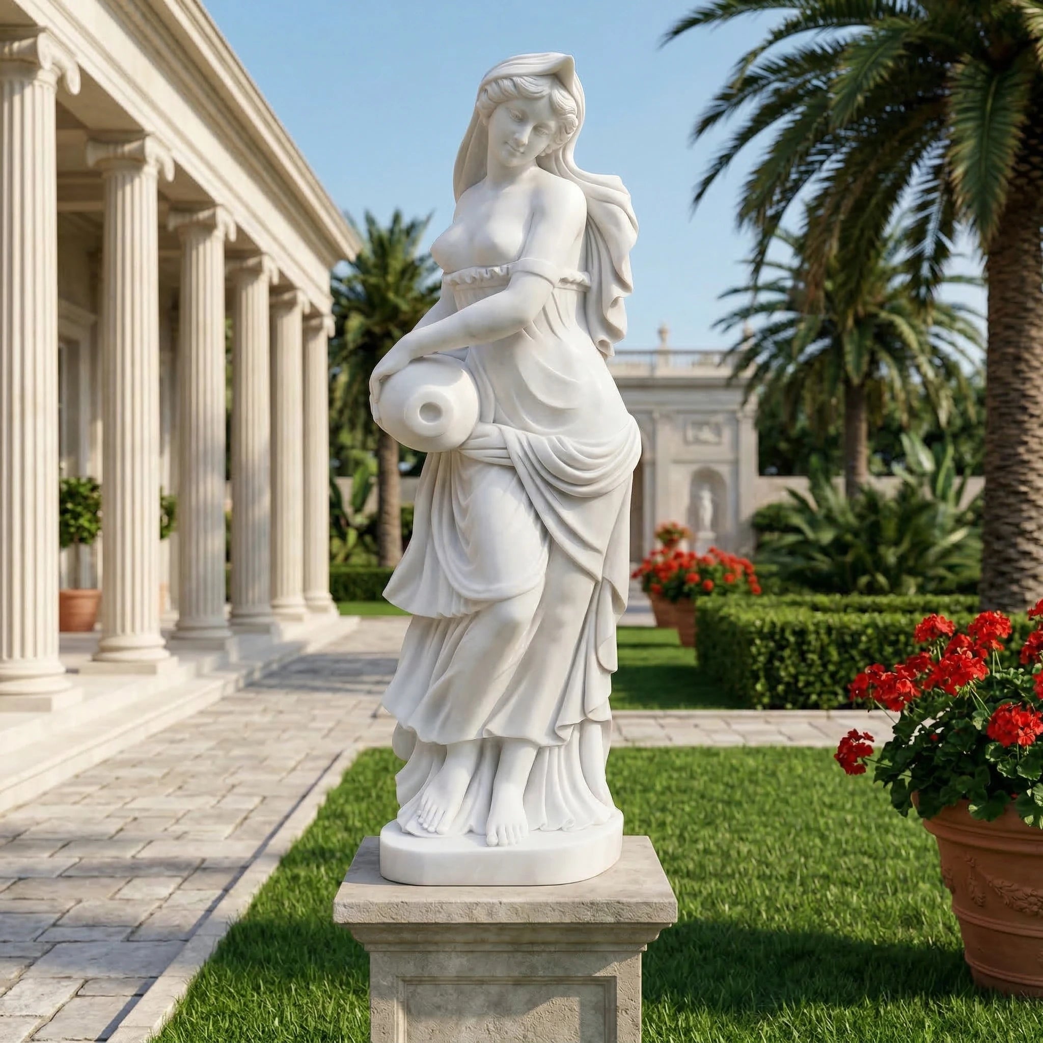 Vela-Natural-Marble-Female-Figure-Sculpture-Garden-Contrapposto-VSMS-3184-01