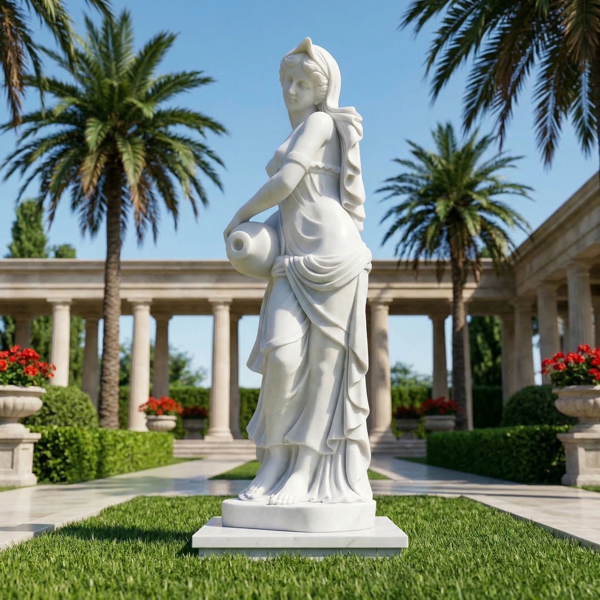 Vela-Natural-Marble-Female-Figure-Sculpture-Garden-Contrapposto-VSMS-3184-05