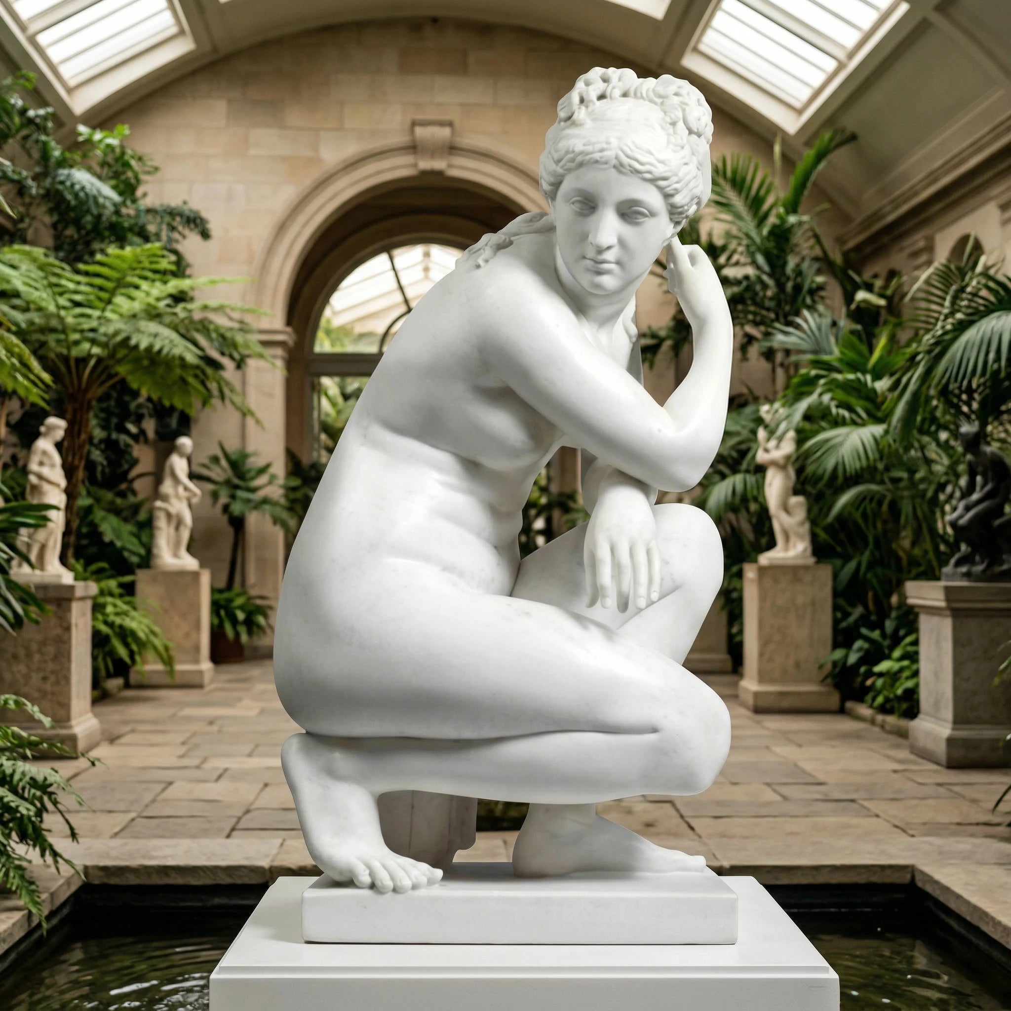 Vela-Natural-Marble-Female-Figure-Sculpture-Turning-Pose-VSMS-9142-02