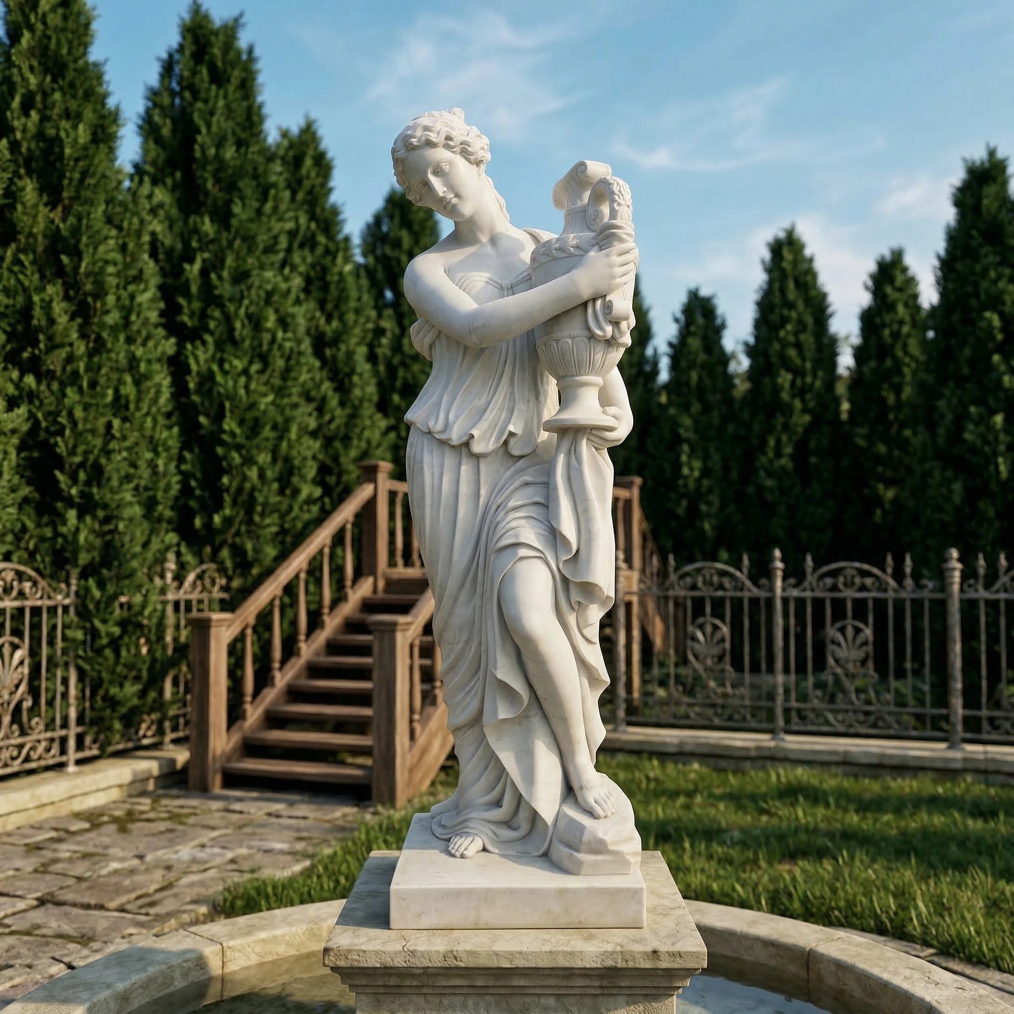 Vela-Natural-Marble-Female-Figure-with-Urn-Sculpture-Garden-Court-VSMS-2851-01