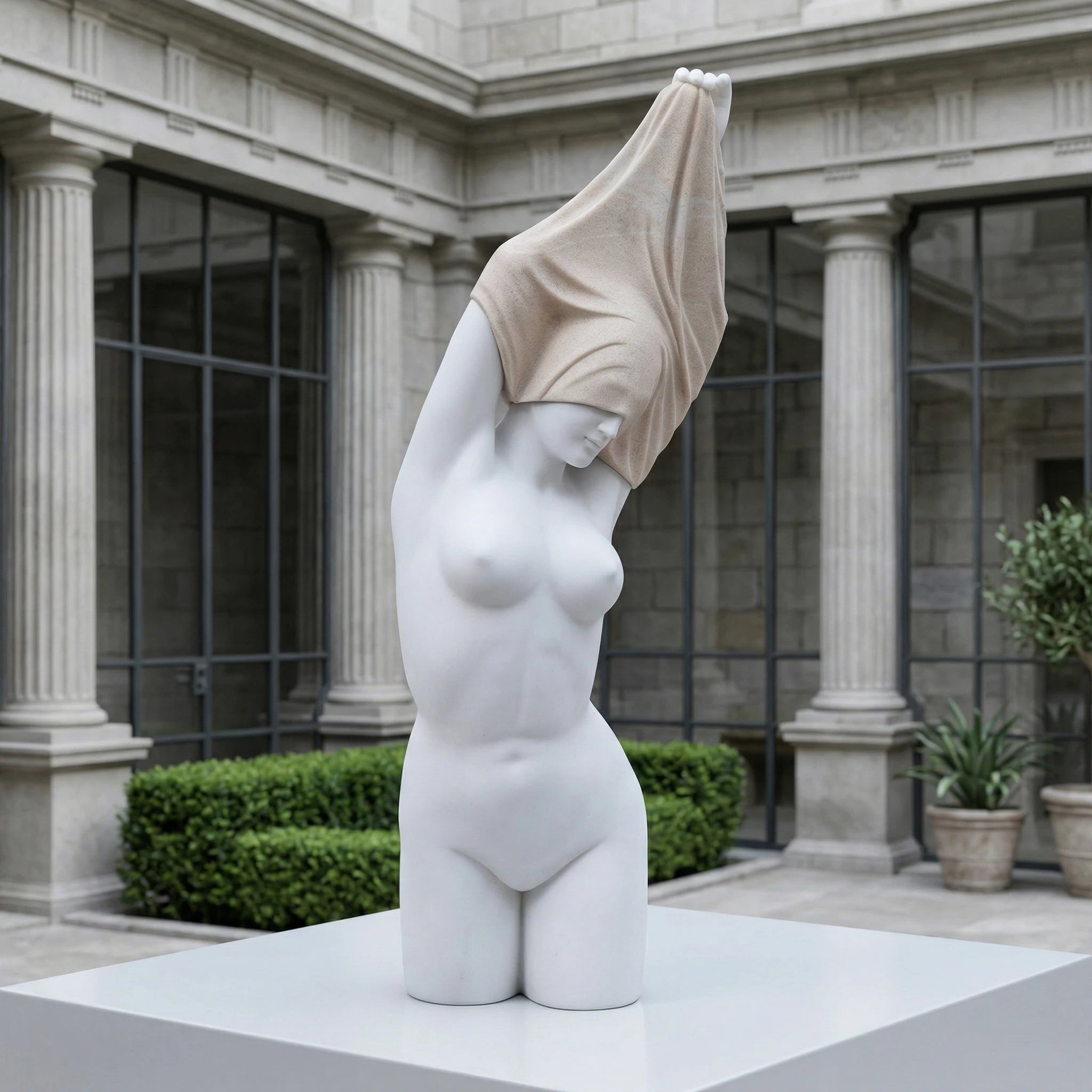 Vela-Natural-Marble-Female-Torso-Sculpture-Draped-Figure-VSMS-556-01