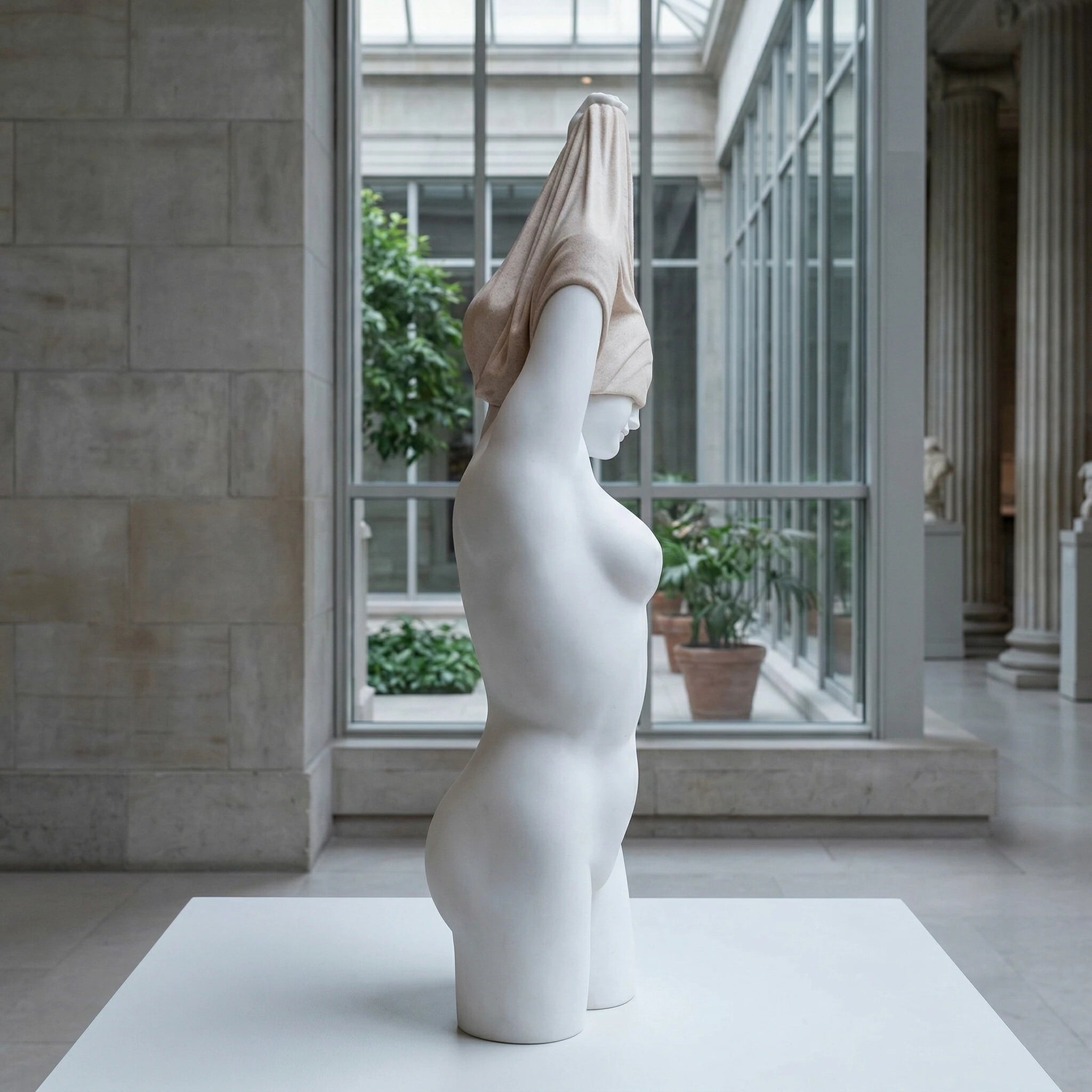Vela-Natural-Marble-Female-Torso-Sculpture-Draped-Figure-VSMS-556-02