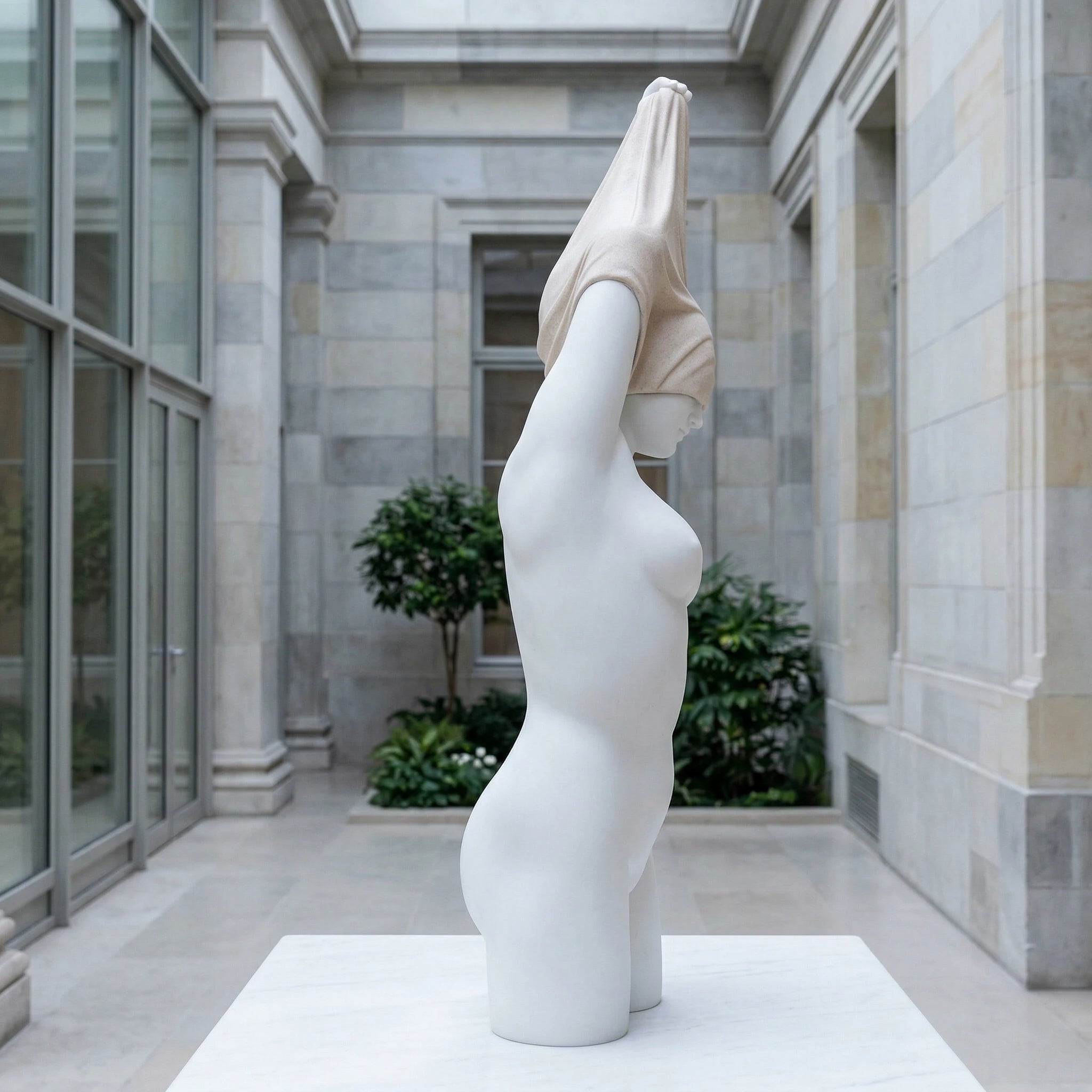 Vela-Natural-Marble-Female-Torso-Sculpture-Draped-Figure-VSMS-556-03
