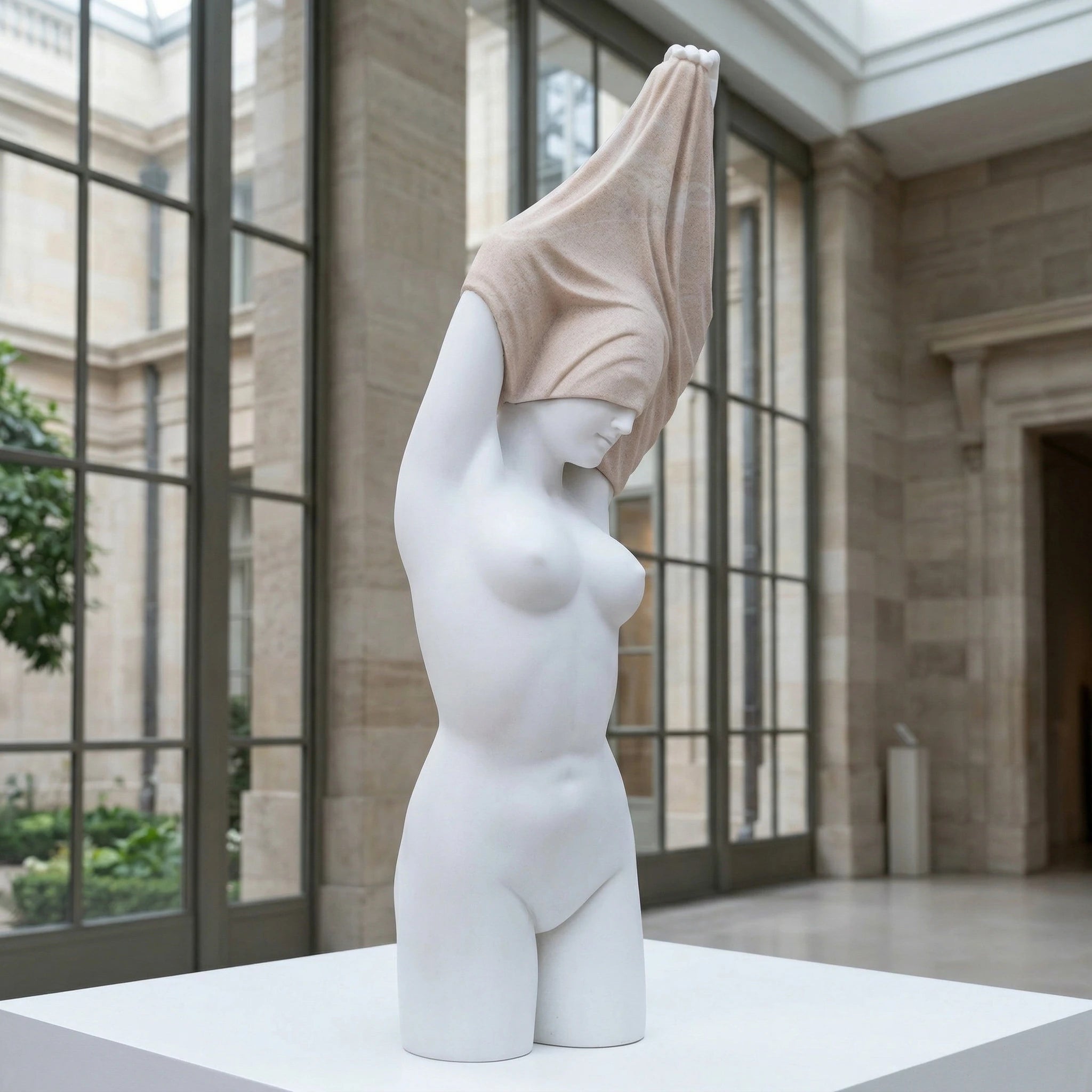 Vela-Natural-Marble-Female-Torso-Sculpture-Draped-Figure-VSMS-556-04
