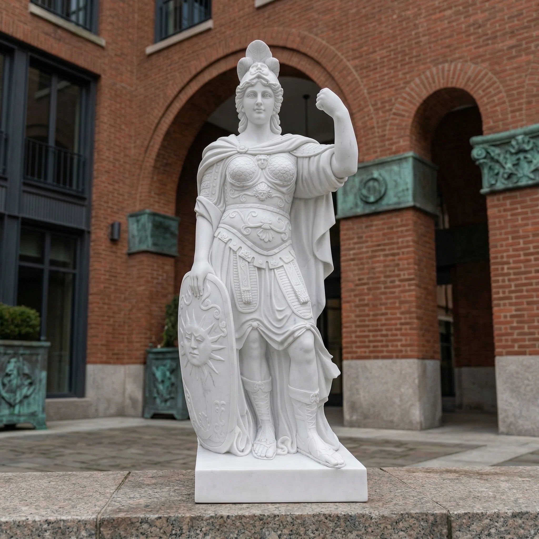 Vela-Natural-Marble-Female-Warrior-Sculpture-Pedestal-Statue-VSMS-928-01