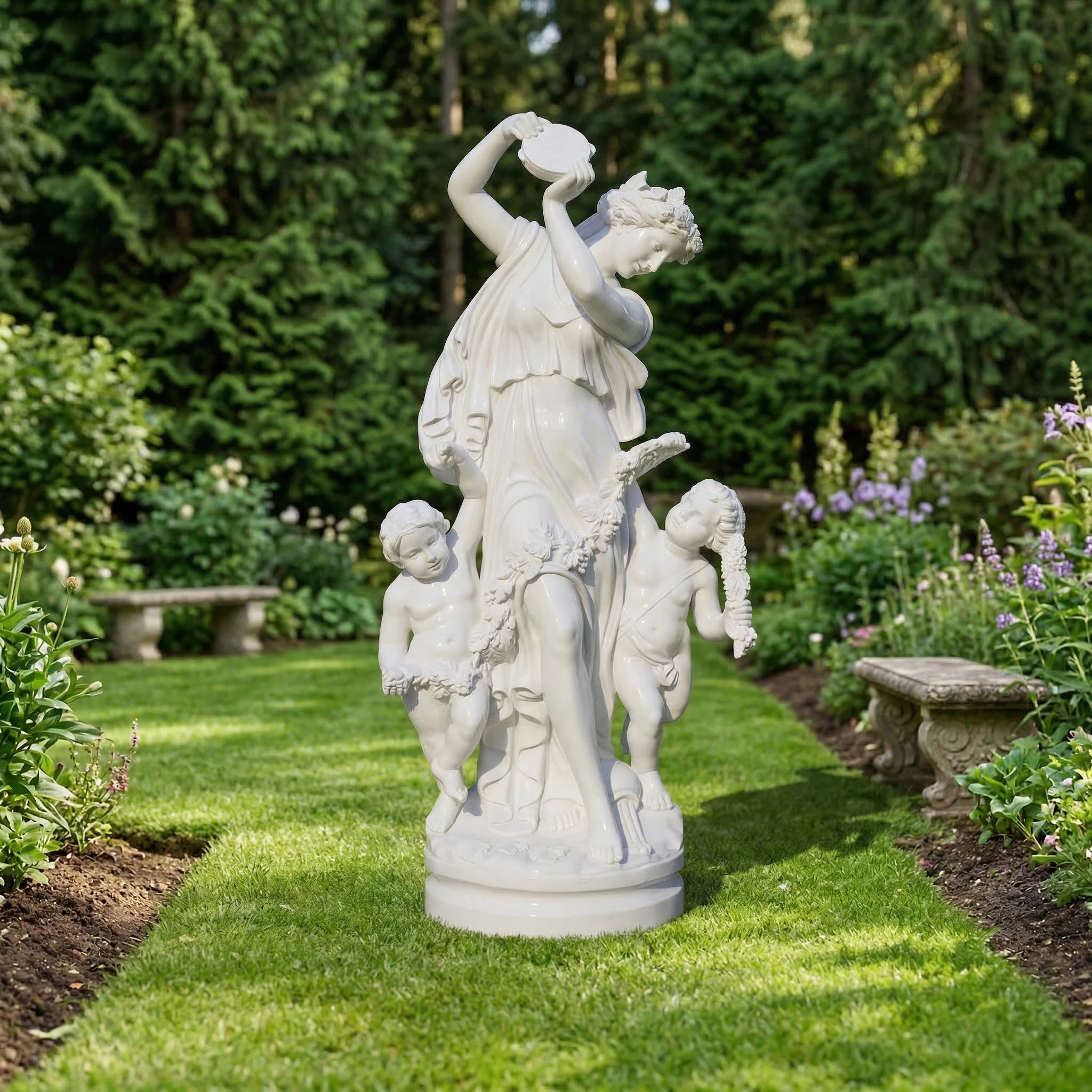 Vela-Natural-Marble-Figural-Cherub-Garden-Sculpture-Courtyard-Focal-Point-VSMS-6845-01