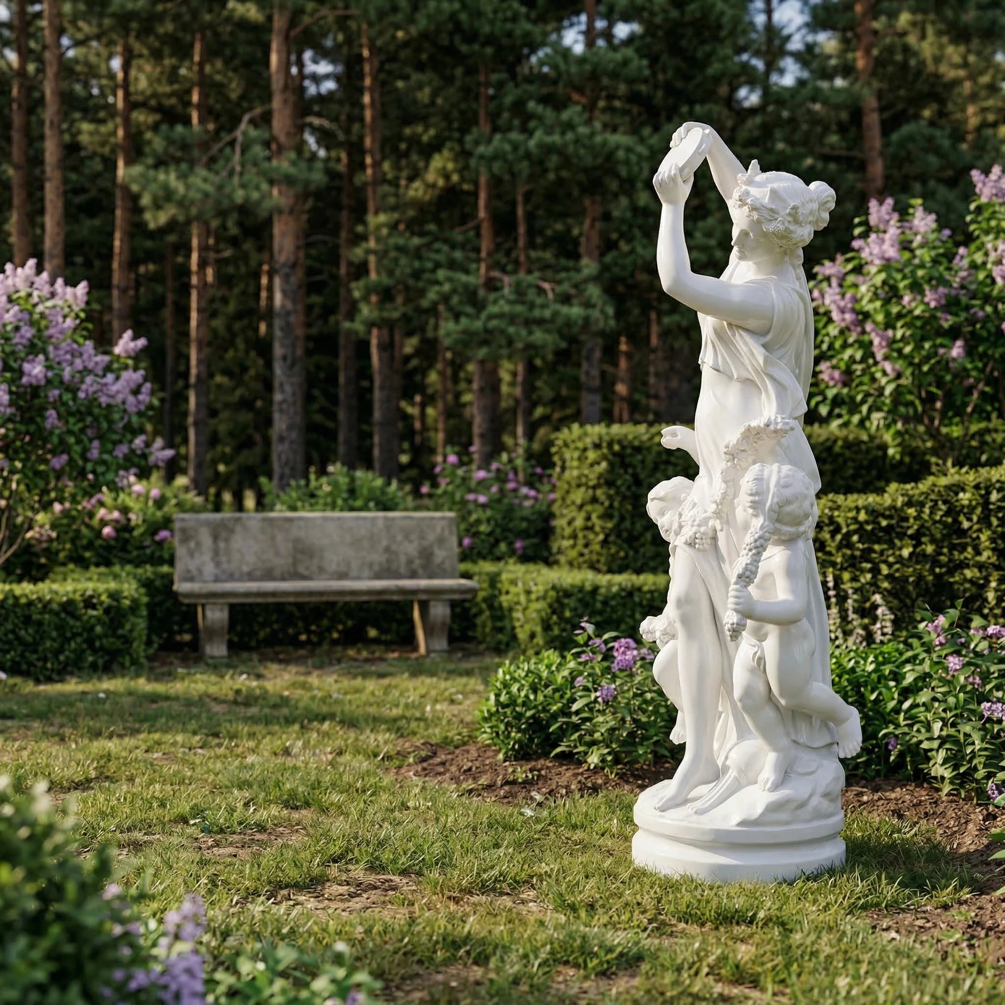 Vela-Natural-Marble-Figural-Cherub-Garden-Sculpture-Courtyard-Focal-Point-VSMS-6845-04