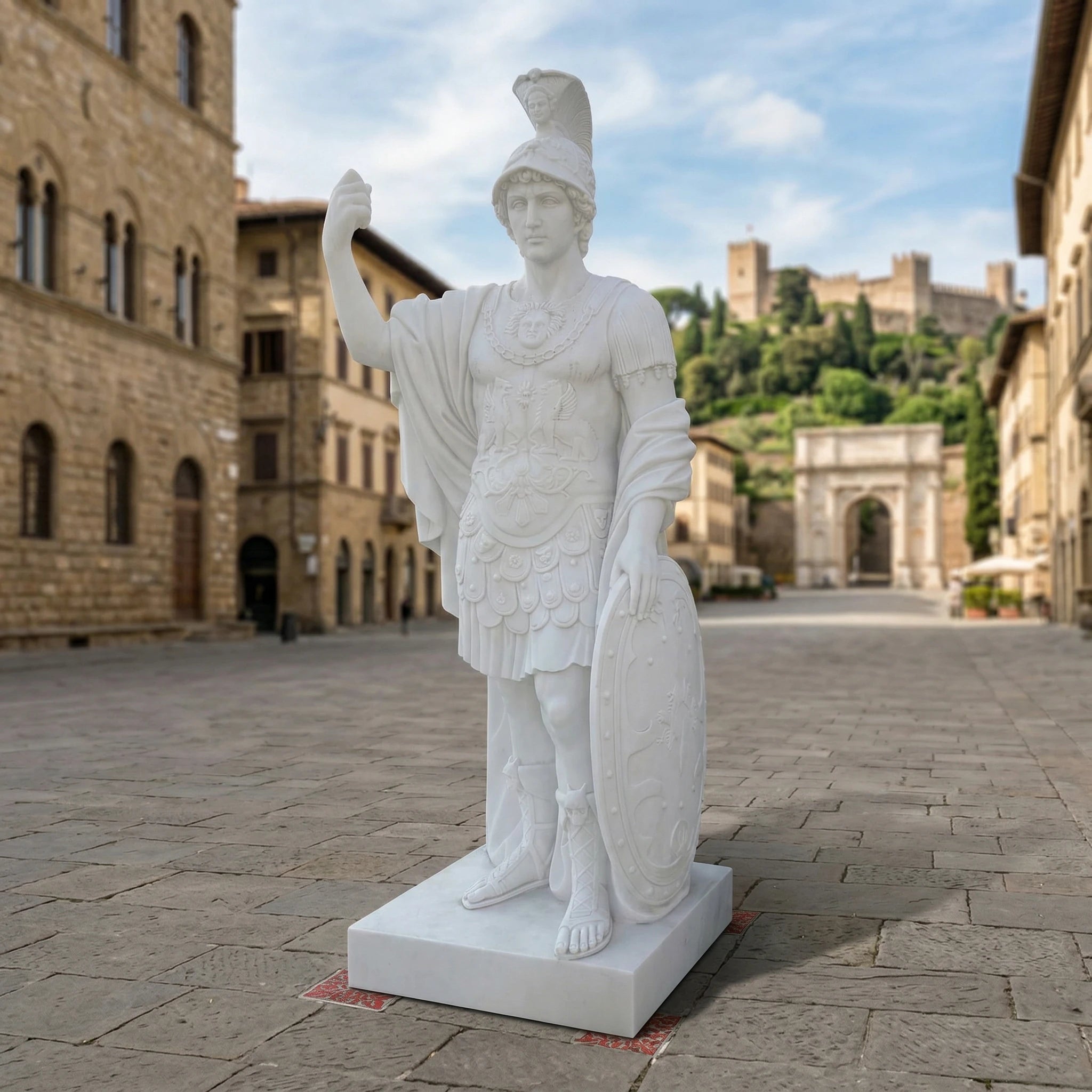 Vela-Natural-Marble-Figurative--Human-Form-Sculpture-Ceremonial-Stance-VSMS-4824-01