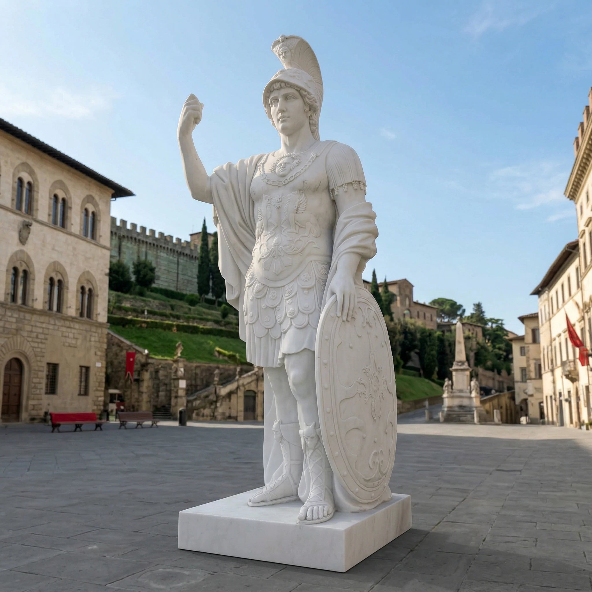 Vela-Natural-Marble-Figurative--Human-Form-Sculpture-Ceremonial-Stance-VSMS-4824-03