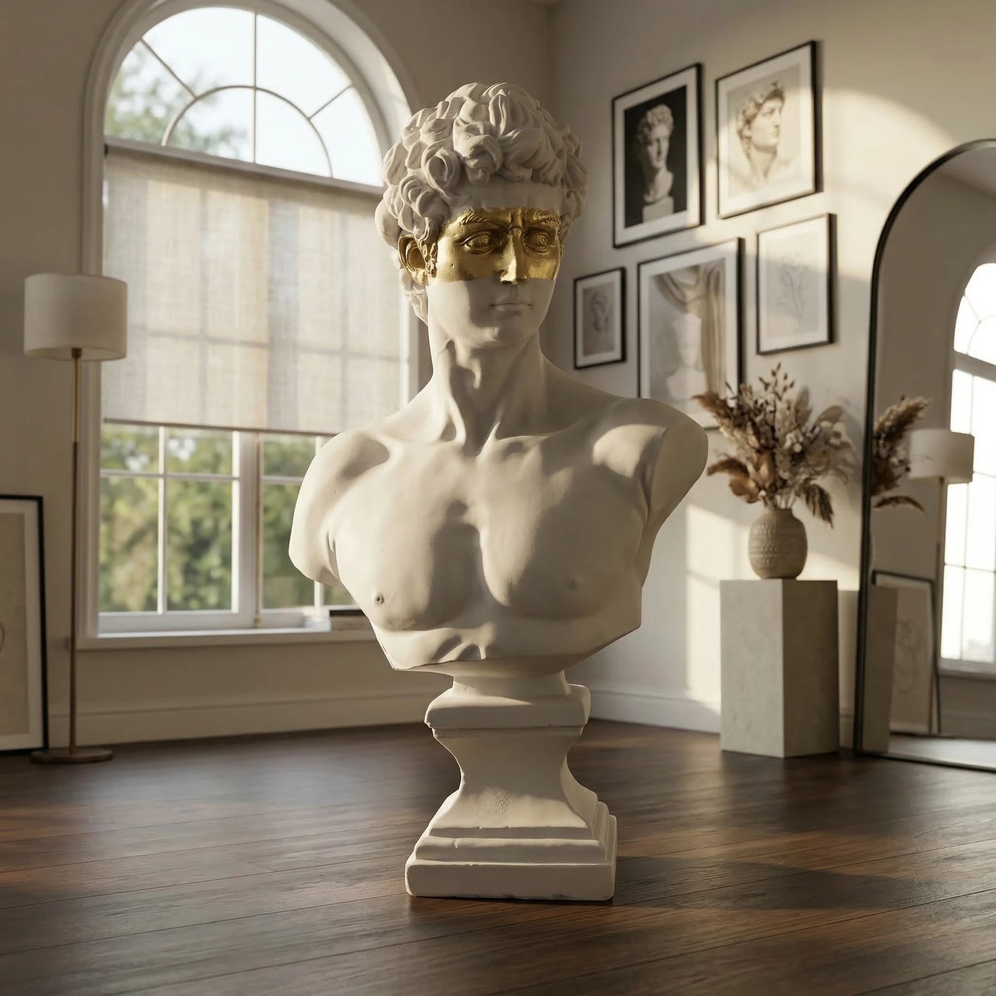 Vela-Natural-Marble-Figurative-Bust-Sculpture-Gold-Band-Accent-VSMS-918-01