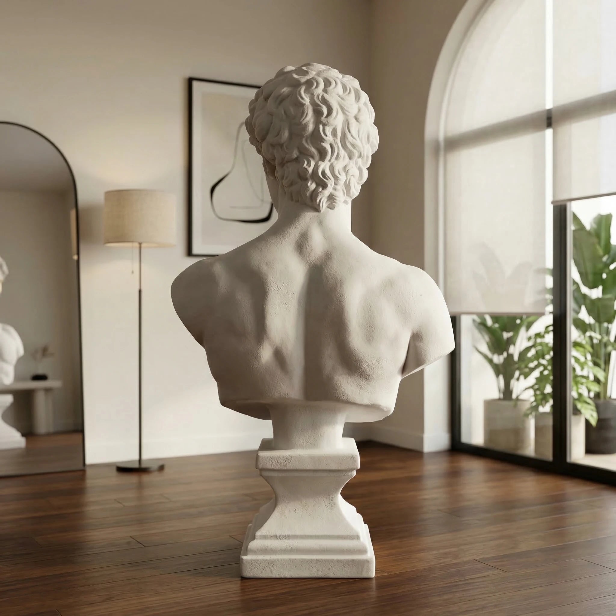 Vela-Natural-Marble-Figurative-Bust-Sculpture-Gold-Band-Accent-VSMS-918-02
