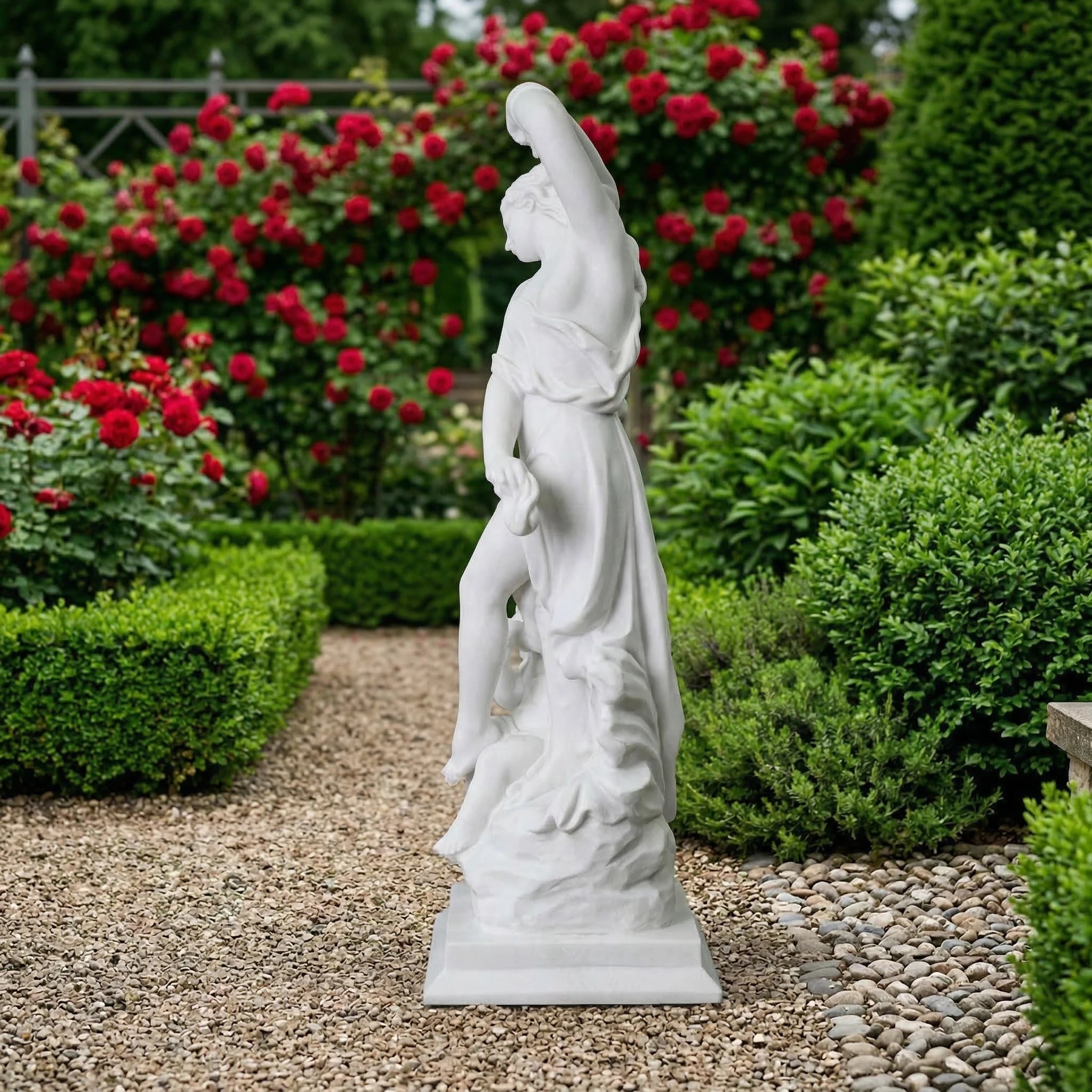 Vela-Natural-Marble-Figurative-Female-and-Cherub-Sculpture-Garden-Contrapposto-VSMS-3926-03