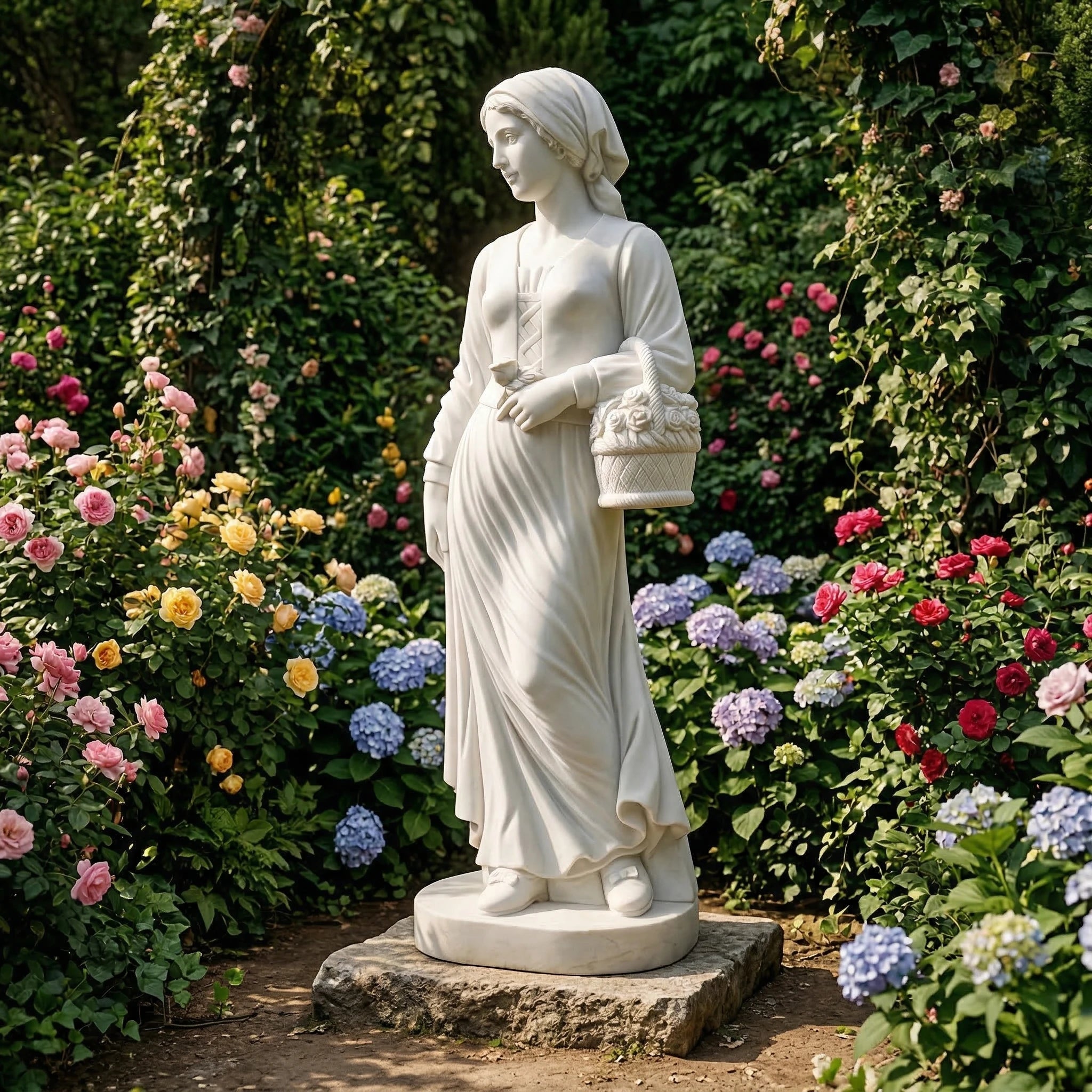 Vela-Natural-Marble-Garden-Maiden-Sculpture-Pedestal-Figure-VSMS-1523-05