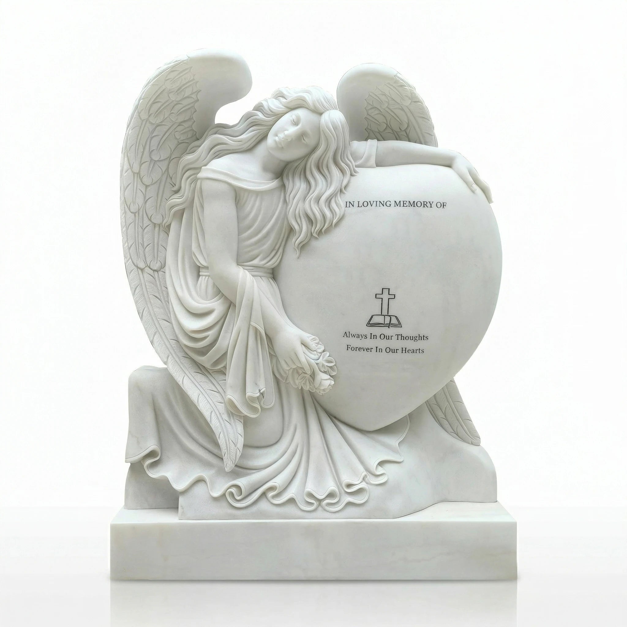 Vela-Natural-Marble-Grieving-Angel-Sculpture-Garden-Memorial-VSMS-6451-06