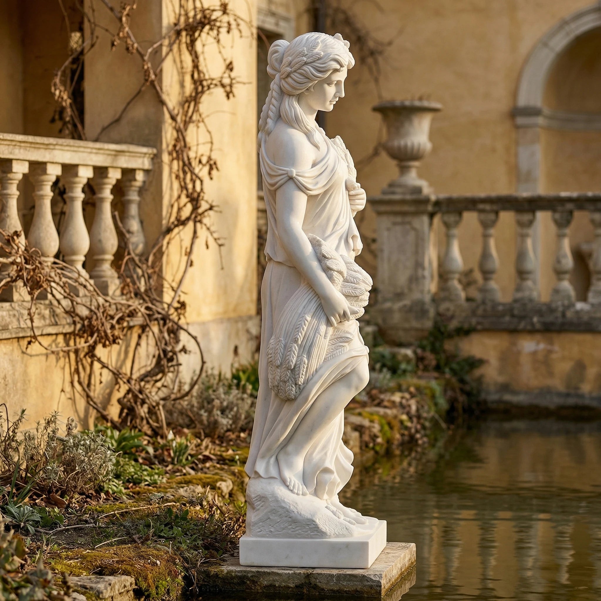 Vela-Natural-Marble-Harvest-Maiden-Sculpture-Garden-Figure-VSMS-6243-02