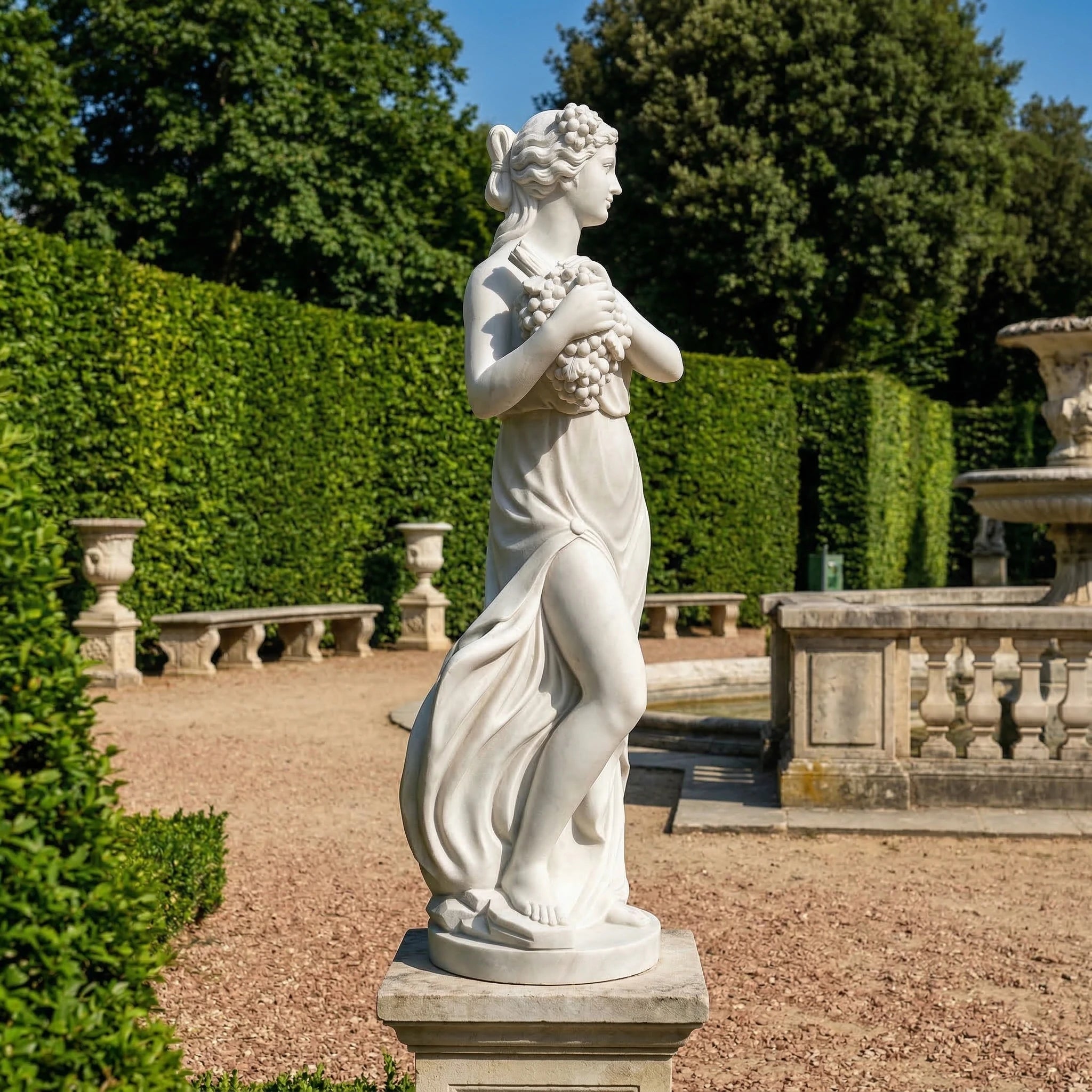 Vela-Natural-Marble-Harvest-Maiden-Sculpture-Garden-Pedestal-VSMS-2483-03