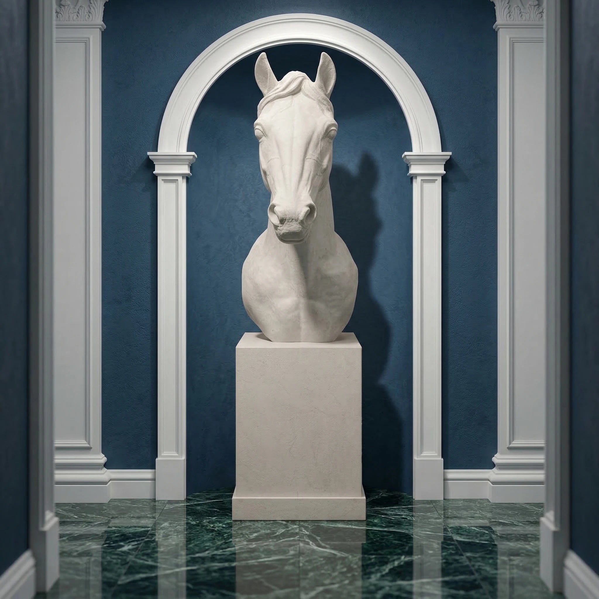 Vela-Natural-Marble-Horse-Bust-Sculpture-Plinth-Display-VSMS-482-01