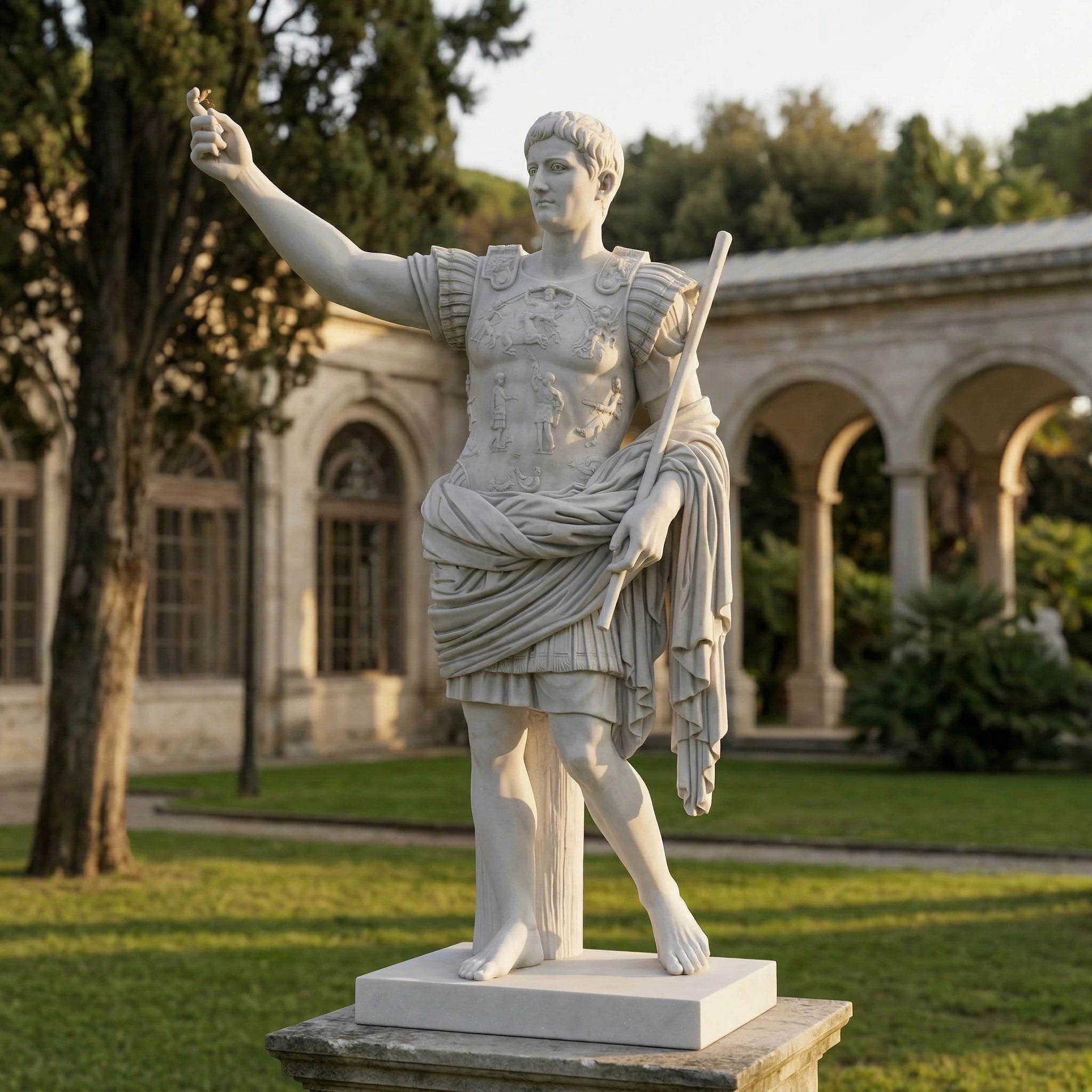 Vela-Natural-Marble-Imperial-Figure-Sculpture-Garden-Plinth-VSMS-7426-03