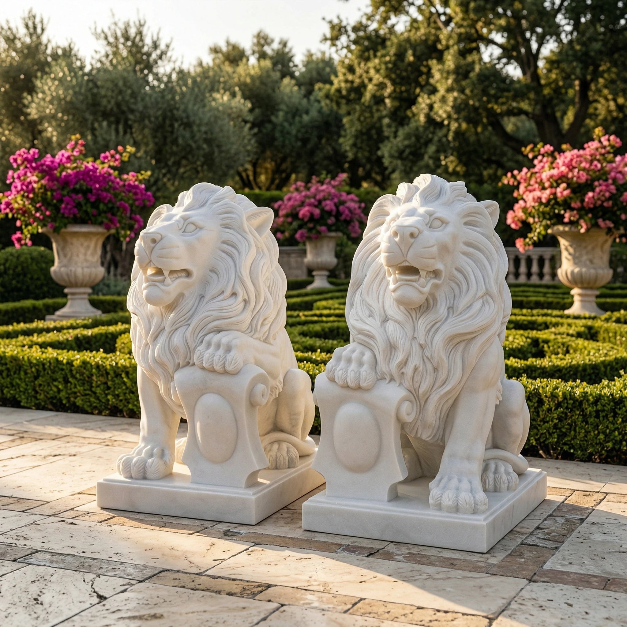 Vela-Natural-Marble-Lion-Sculpture-Entrance-Guardians-VSMS-517-01