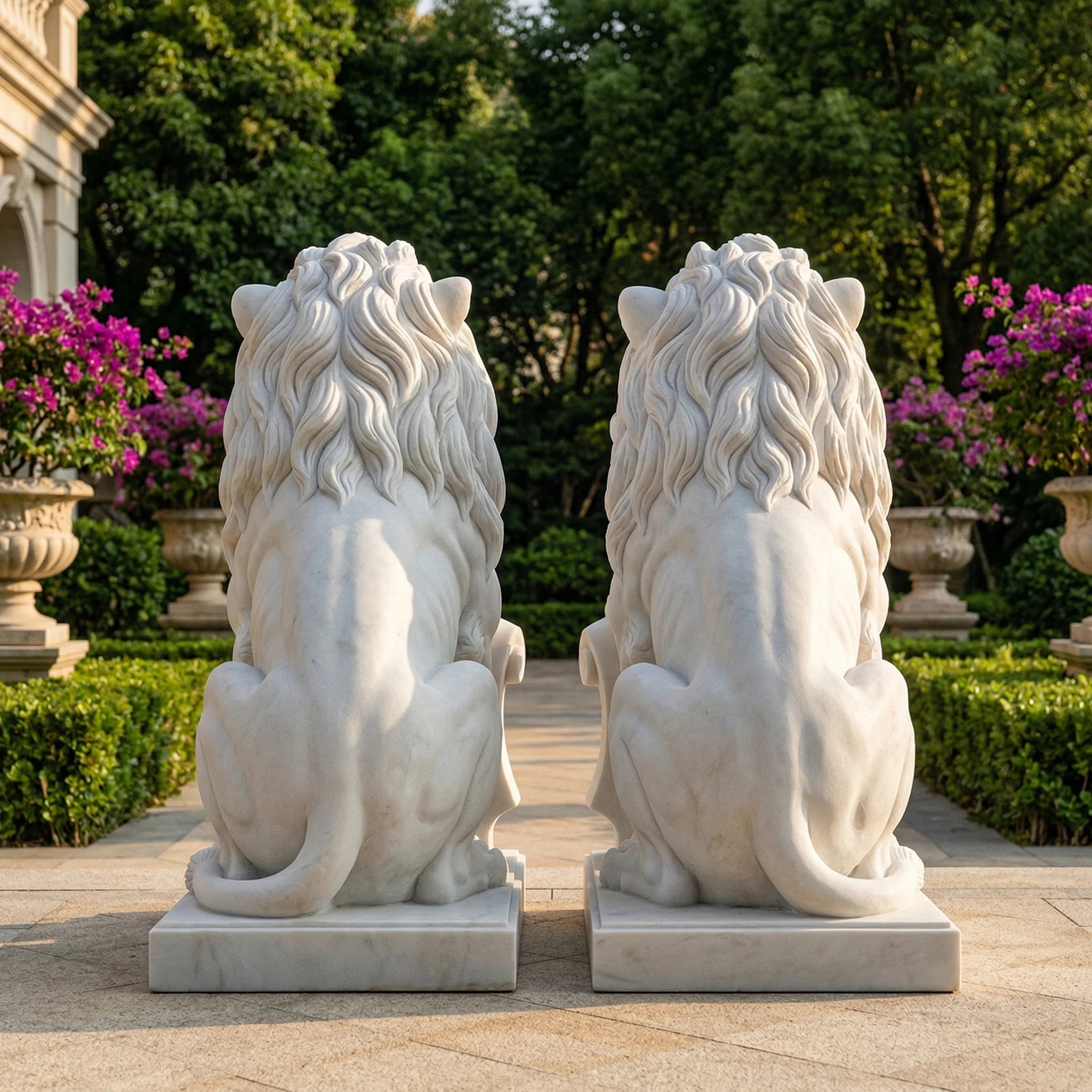 Vela-Natural-Marble-Lion-Sculpture-Entrance-Guardians-VSMS-517-02