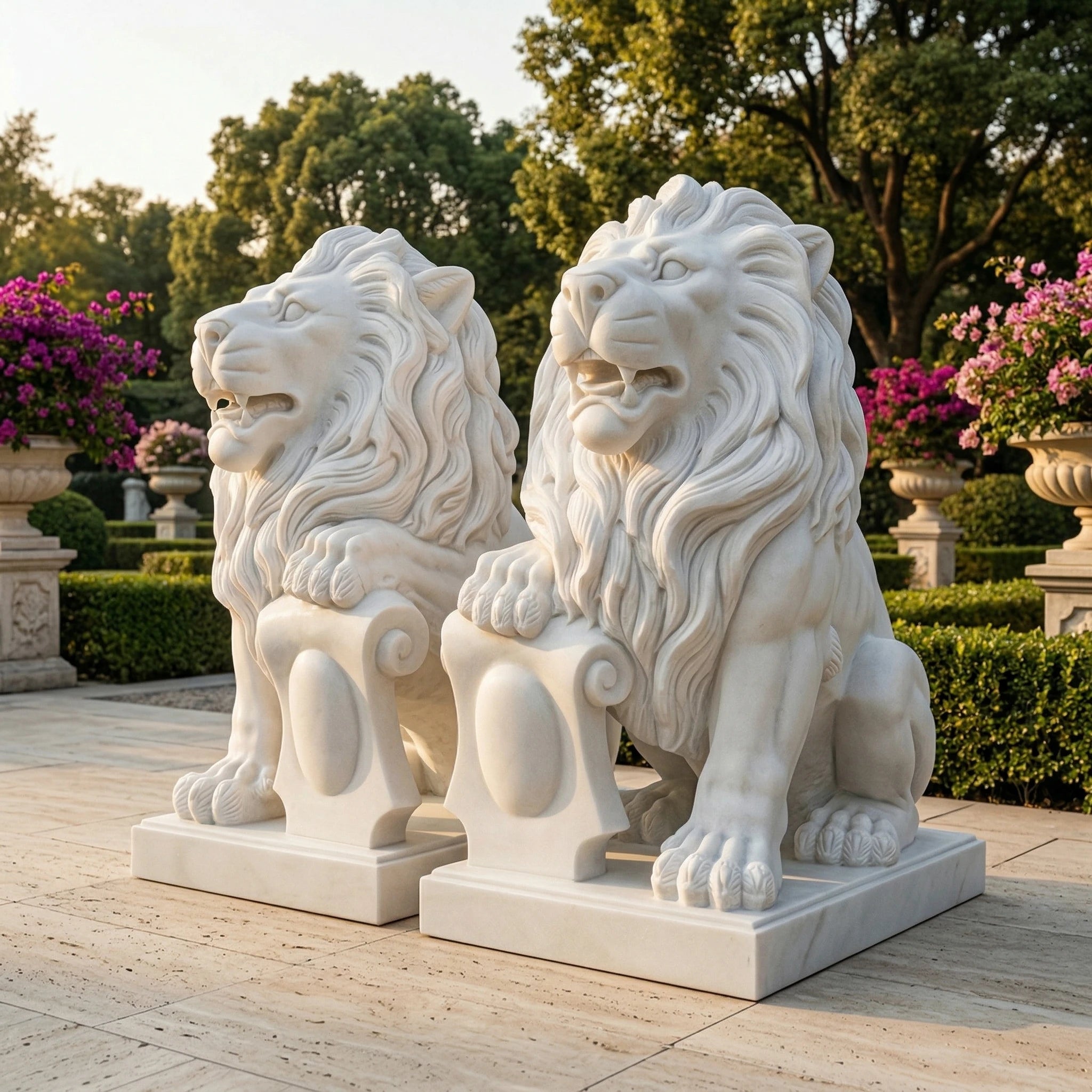 Vela-Natural-Marble-Lion-Sculpture-Entrance-Guardians-VSMS-517-05
