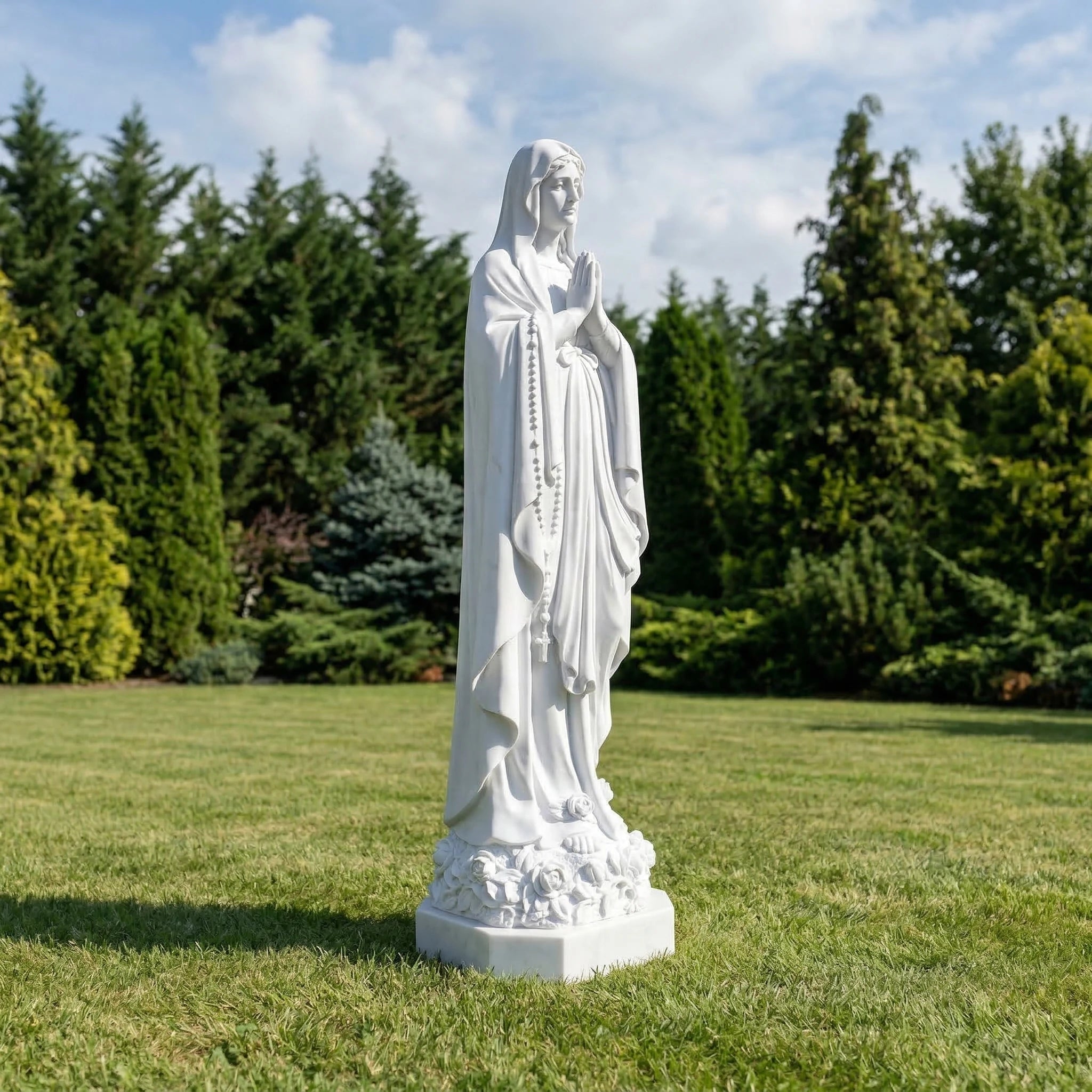 Vela-Natural-Marble-Madonna-like-Prayer-Sculpture-Entrance-Placement-MS7315-03