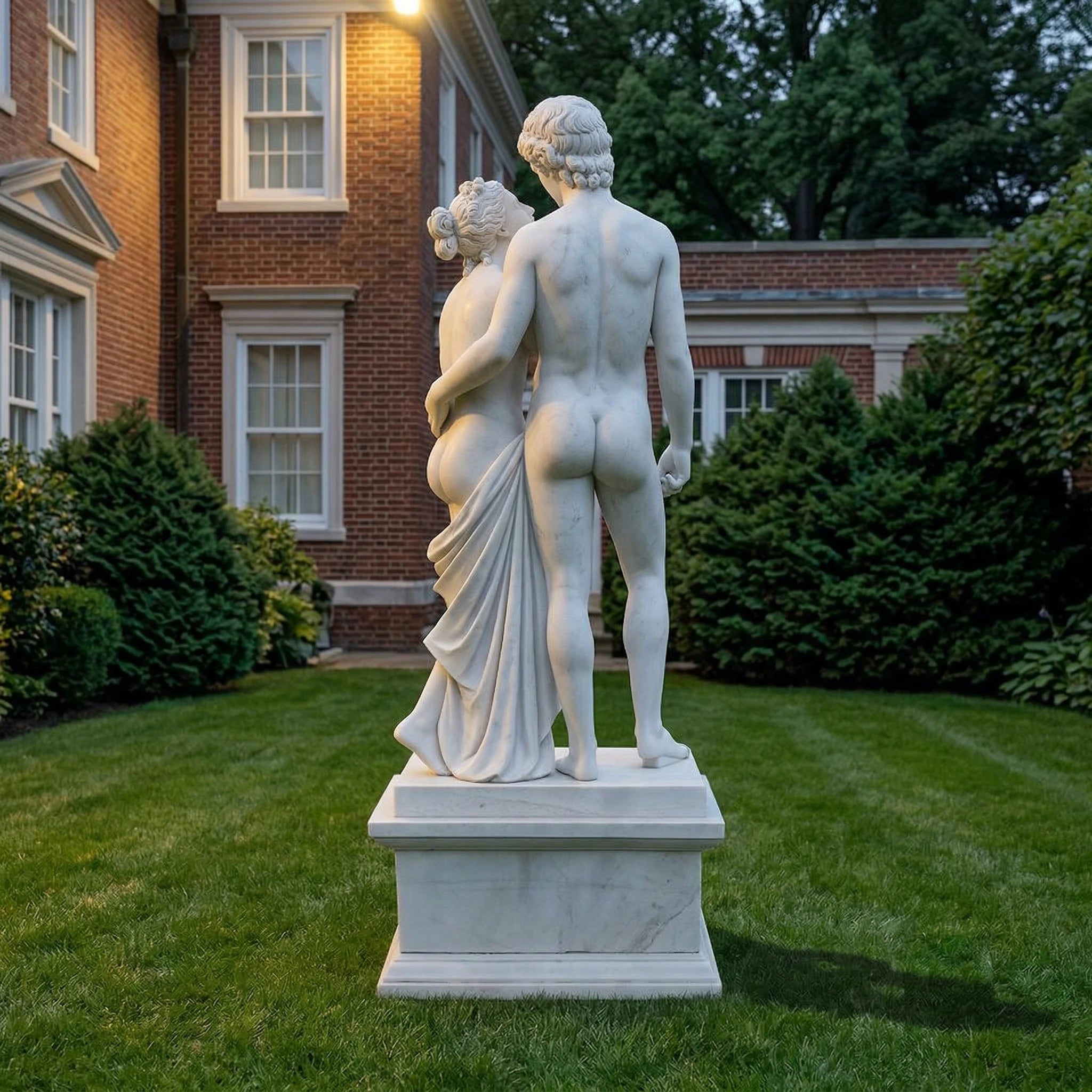 Vela-Natural-Marble-Mythic-Couple-Sculpture-Pedestal-Garden-VSMS-771-02