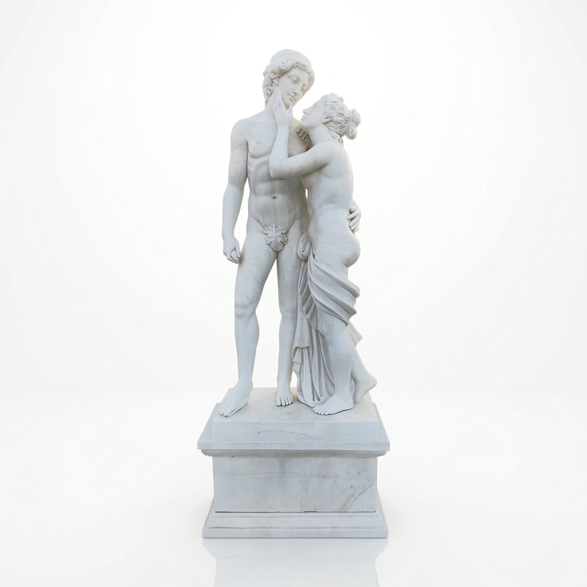 Vela-Natural-Marble-Mythic-Couple-Sculpture-Pedestal-Garden-VSMS-771-06