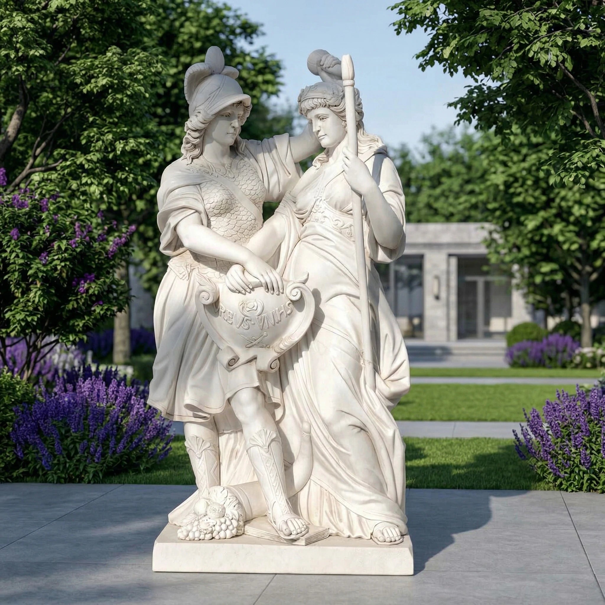 Vela-Natural-Marble-Mythic-Guardian-Figures-Sculpture-Entrance-Statement-VSMS-8429-01