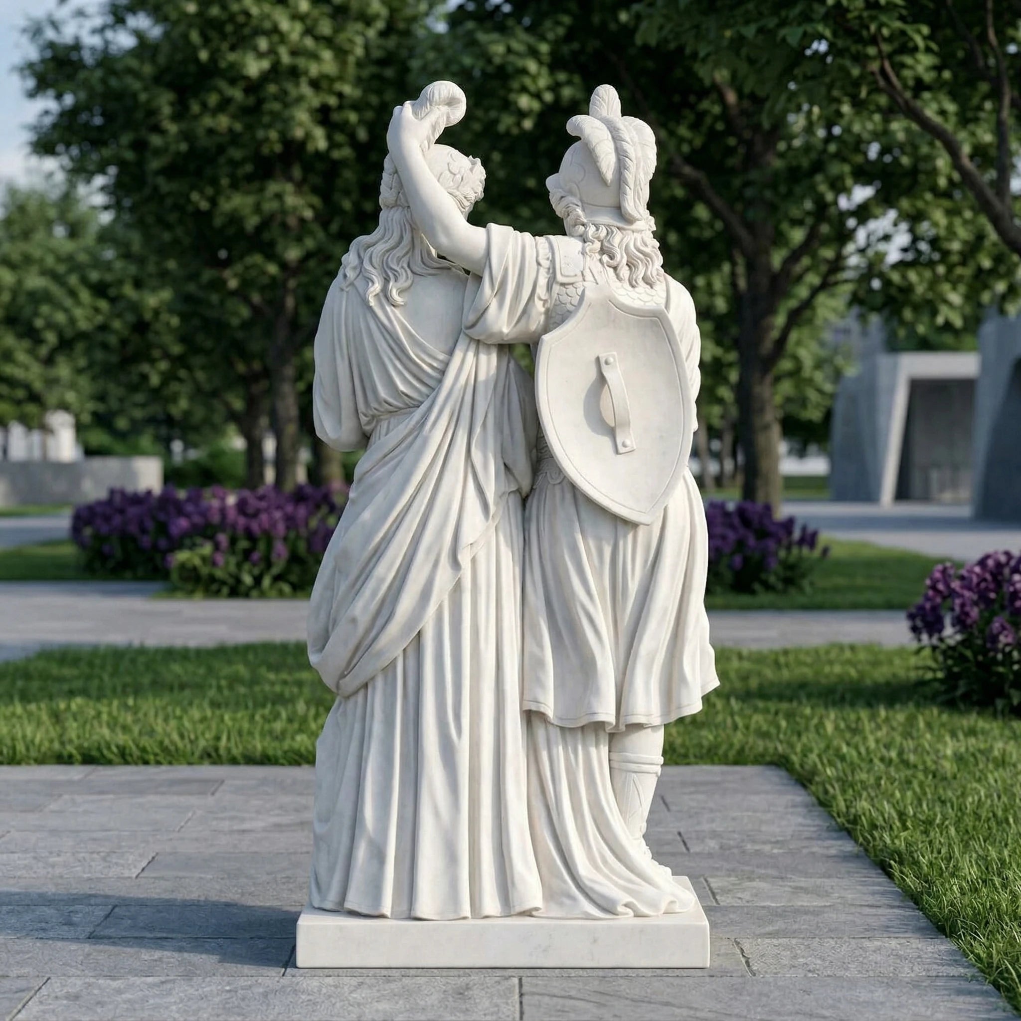 Vela-Natural-Marble-Mythic-Guardian-Figures-Sculpture-Entrance-Statement-VSMS-8429-02