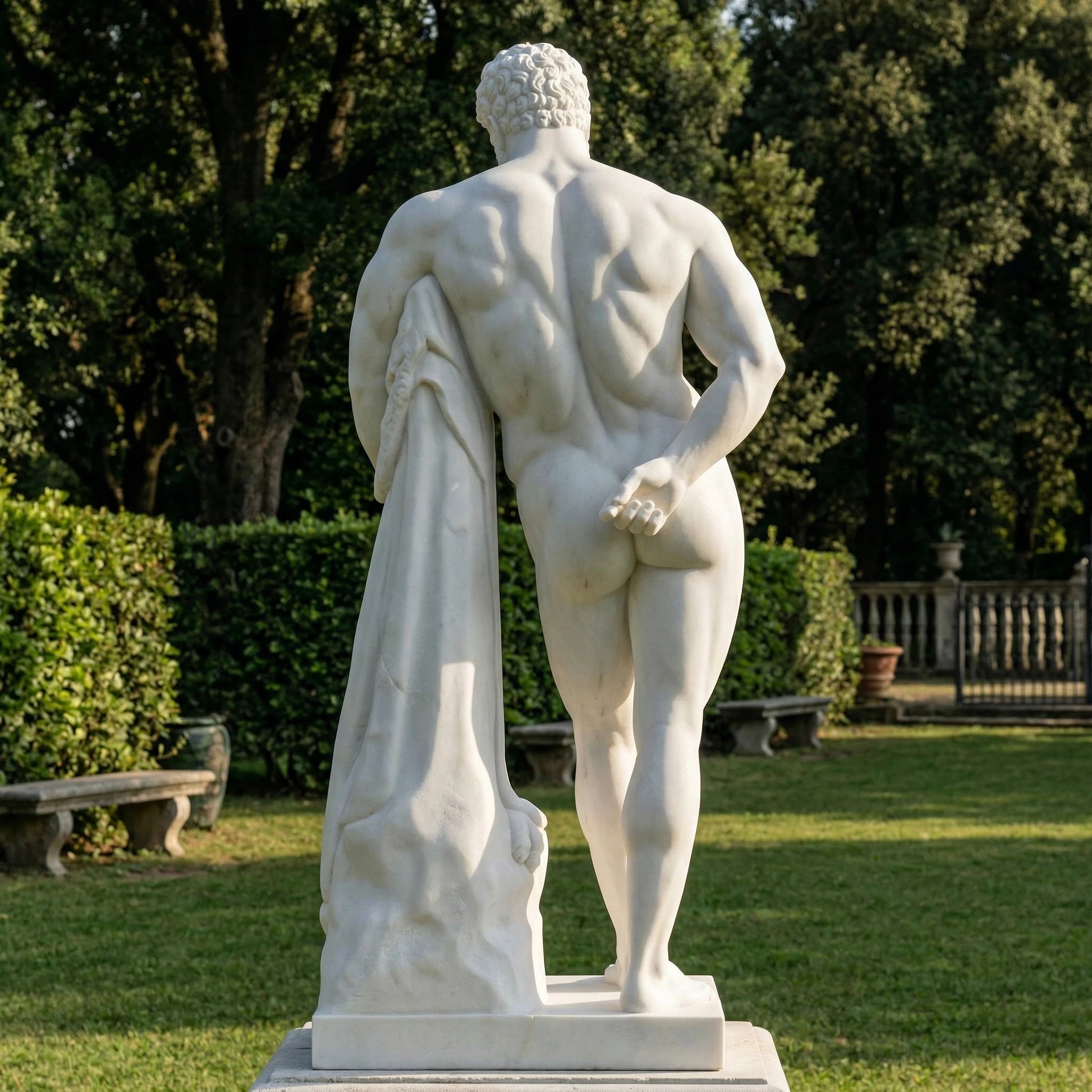 Vela-Natural-Marble-Mythic-Male-Figure-Sculpture-Garden-Courtyard-VSMS-8573-02