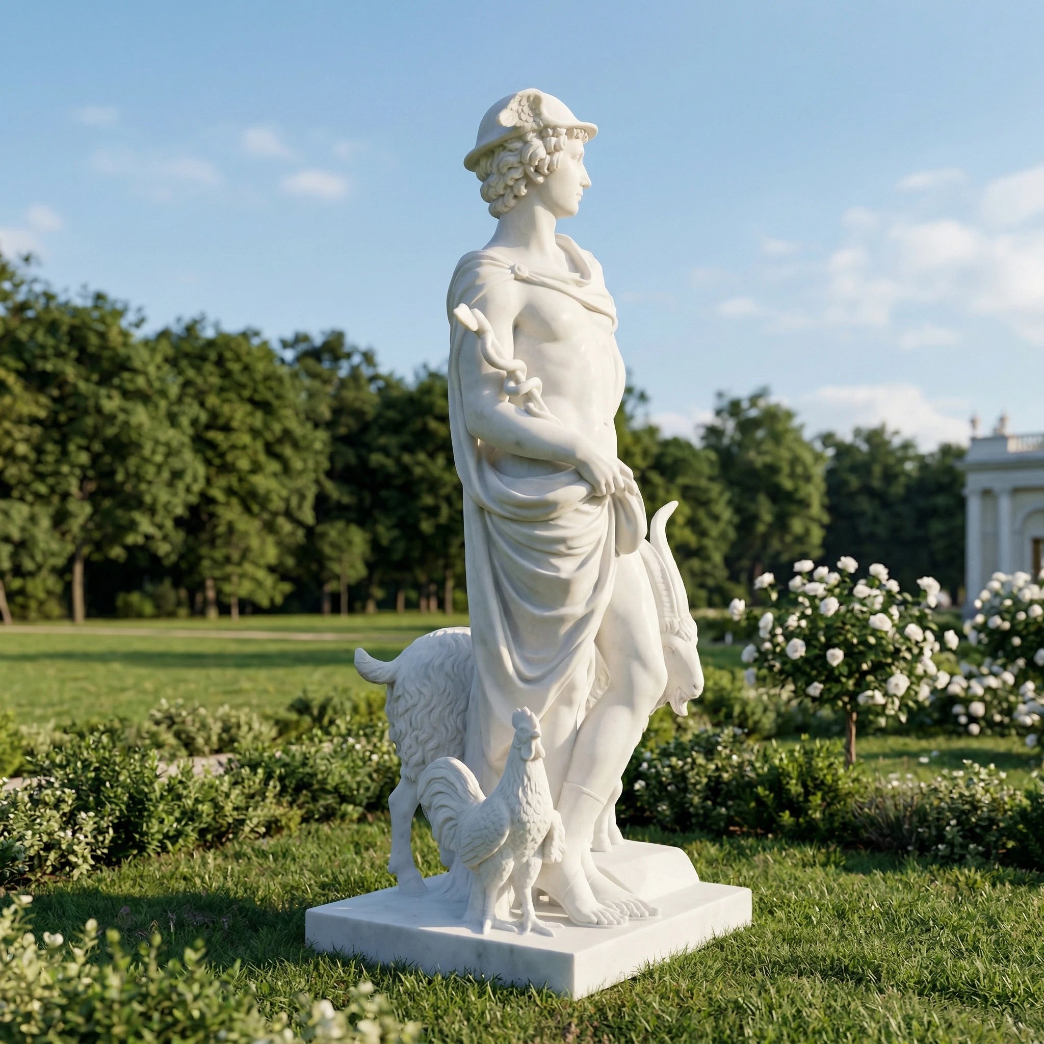 Vela-Natural-Marble-Mythological-Figure-Sculpture-Garden-Plinth-VSMS-8472-03