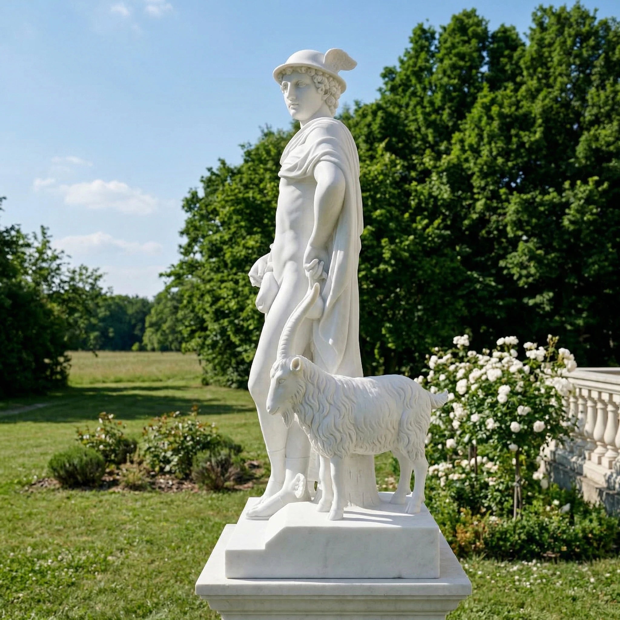 Vela-Natural-Marble-Mythological-Figure-Sculpture-Garden-Plinth-VSMS-8472-04