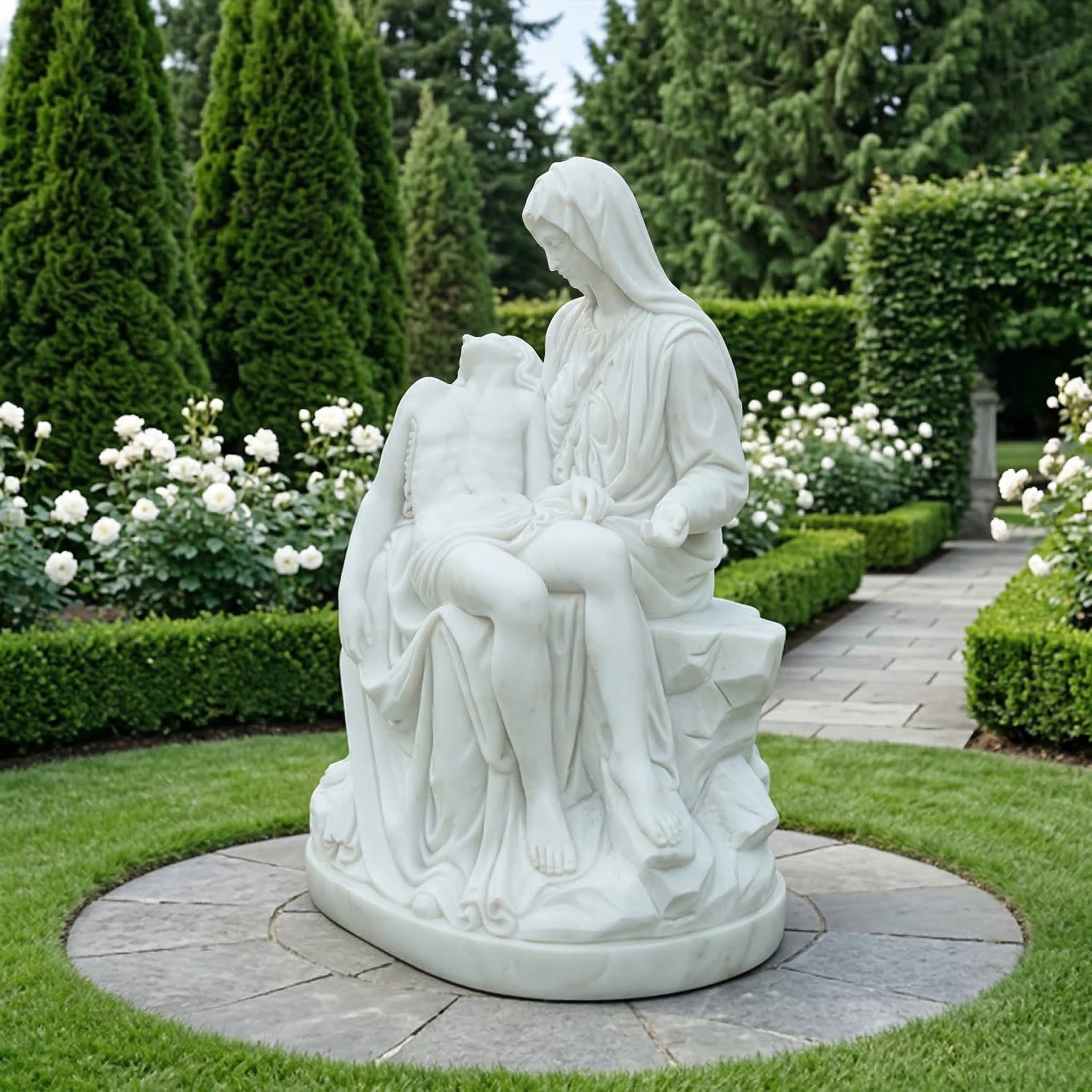 Vela-Natural-Marble-Pieta-Figure-Sculpture-Garden-Court-VSMS-2751-02