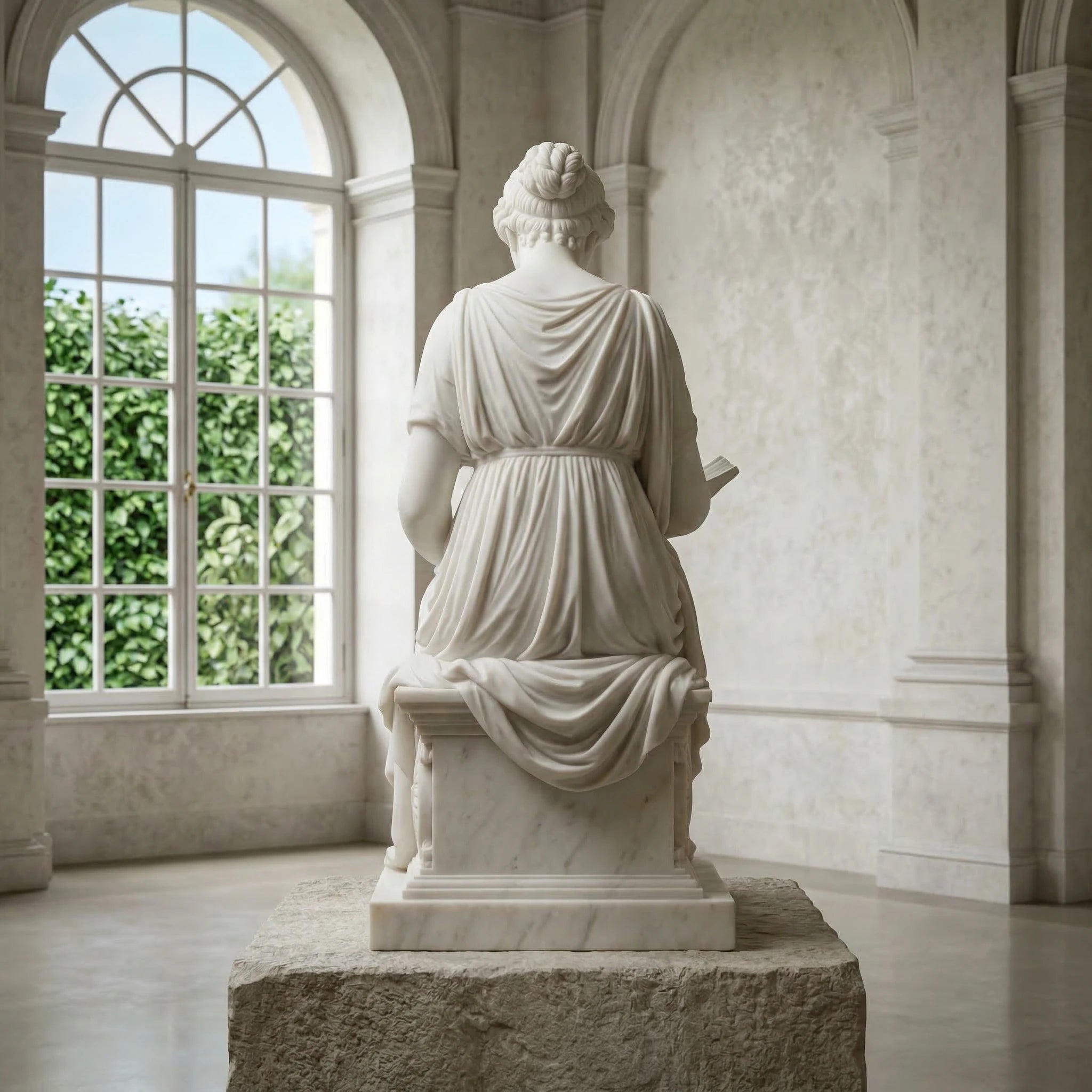 Vela-Natural-Marble-Reading-Woman-Sculpture-Seated-Tabletop-VSMS-2314-02