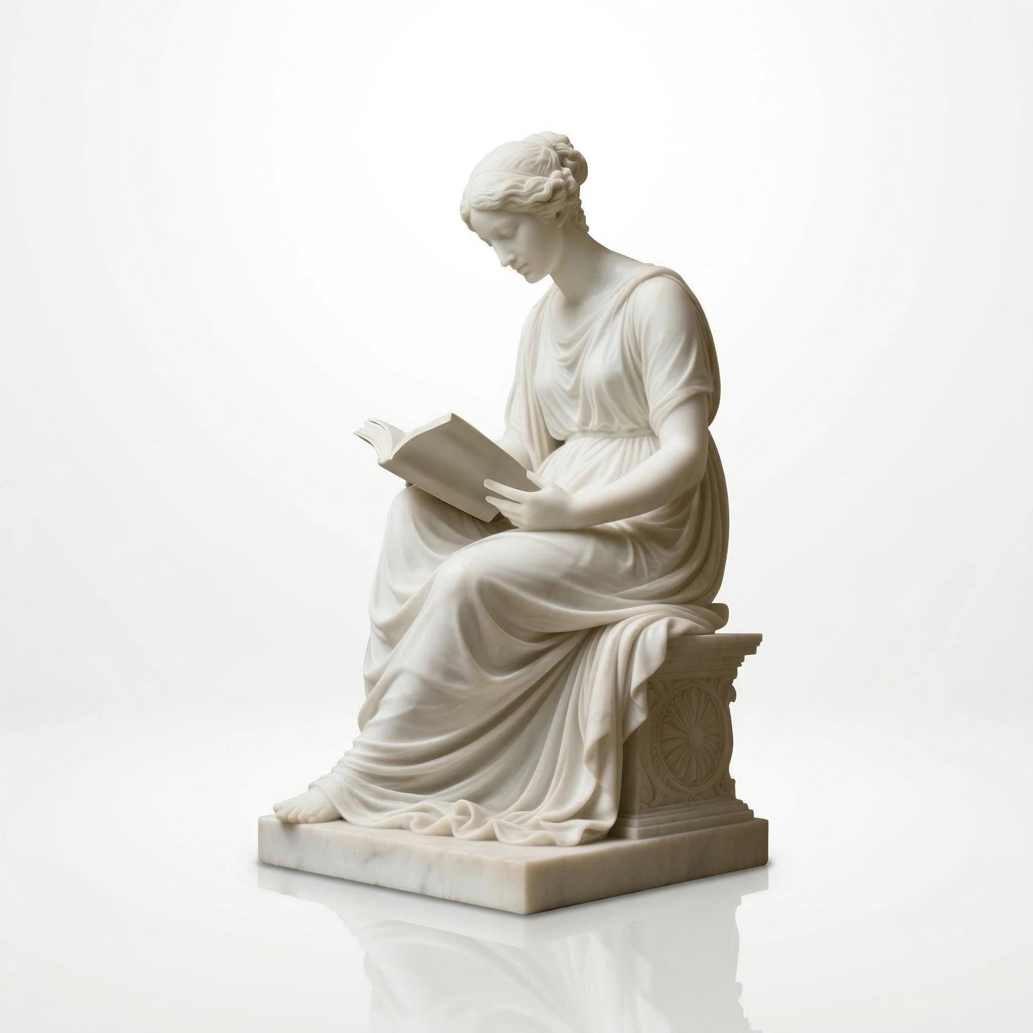 Vela-Natural-Marble-Reading-Woman-Sculpture-Seated-Tabletop-VSMS-2314-05