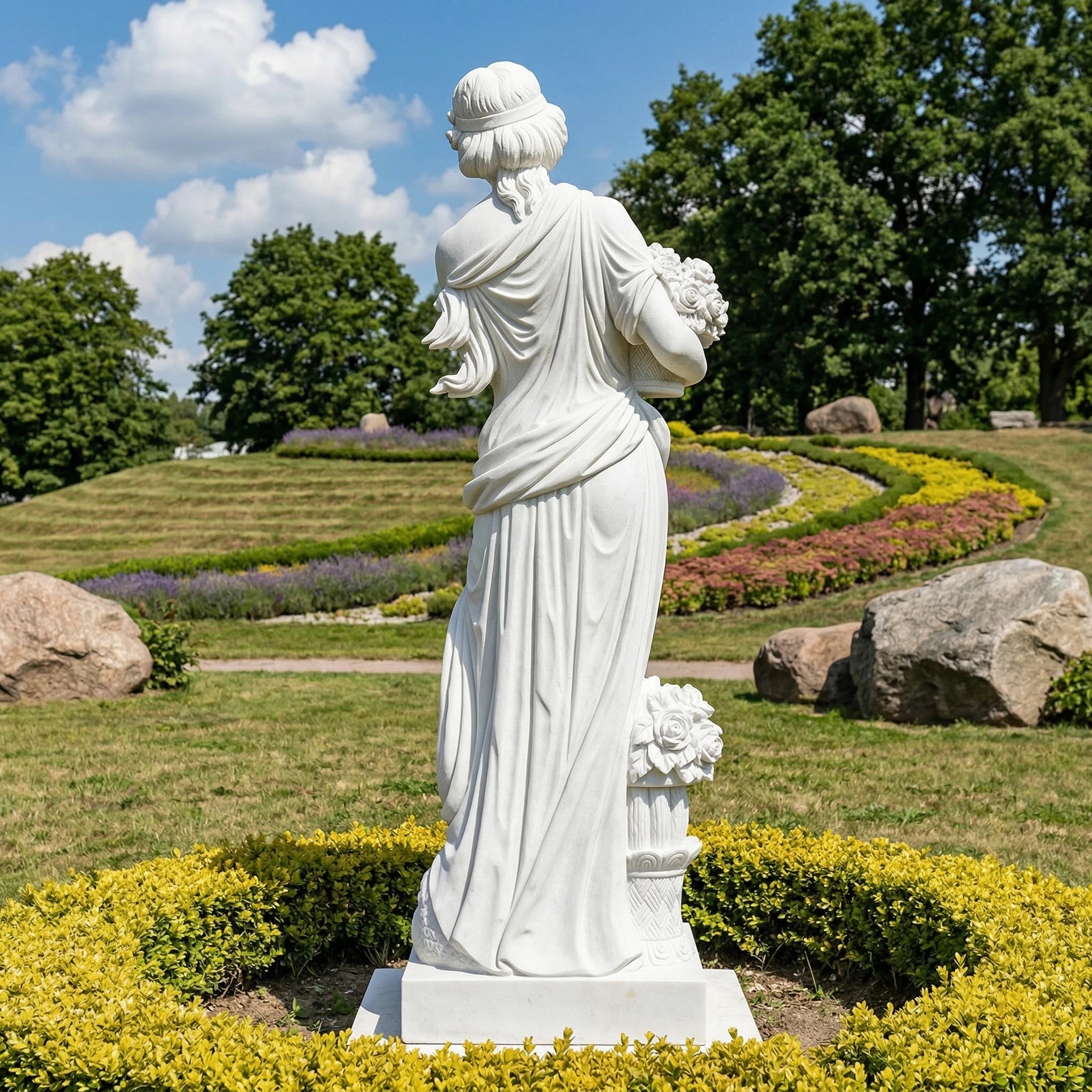 Vela-Natural-Marble-Rose-Bearer-Figure-Sculpture-Garden-Pedestal-VSMS-8341-02