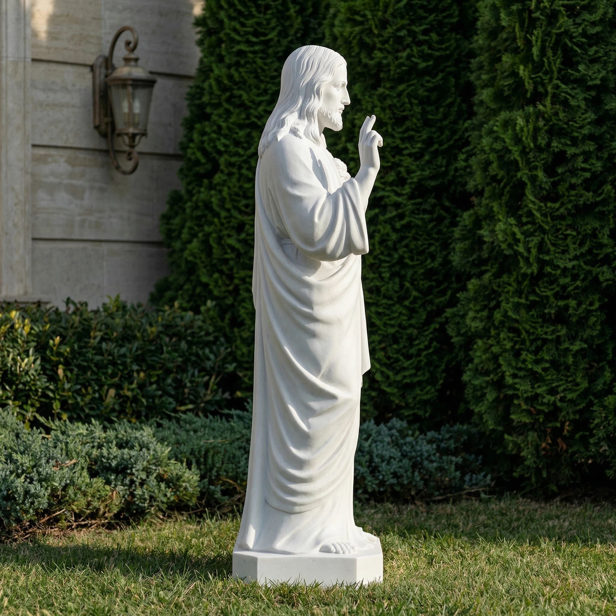 Vela-Natural-Marble-Sacred-Heart-of-Jesus-Sculpture-Garden-Presence-VSMS-935-04